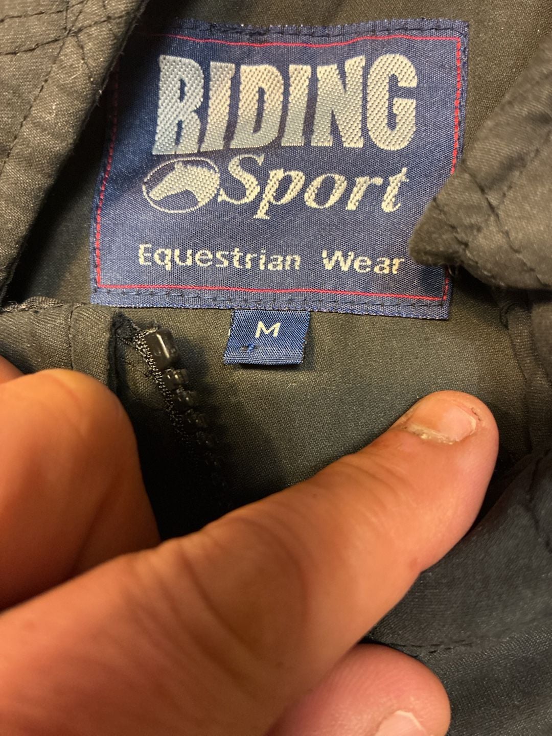 Riding Sport Quilted Equestrian Vest Size M Black Puffer Jacket 7