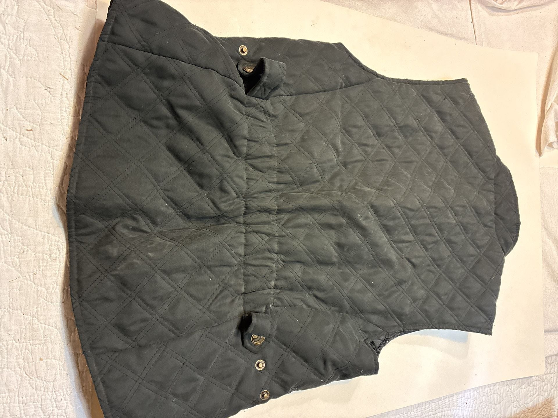 Riding Sport Quilted Equestrian Vest Size M Black Puffer Jacket 13