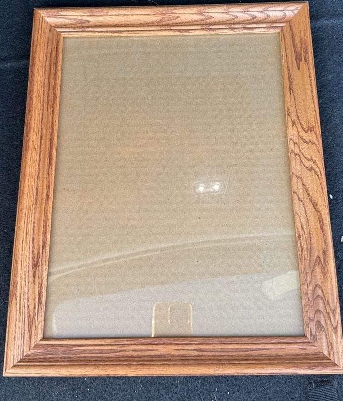 Vintage Oak Wood Picture Frame 10x13 Brown Wall Hanging 1