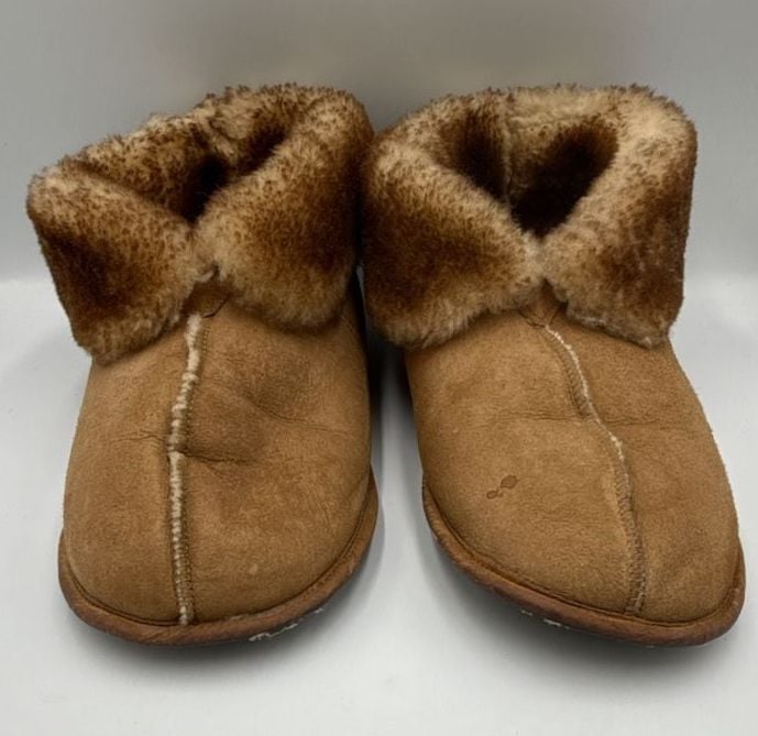 Sheepskin Factory Denver Co Slippers Brown Shearling
Size XL
#895 5