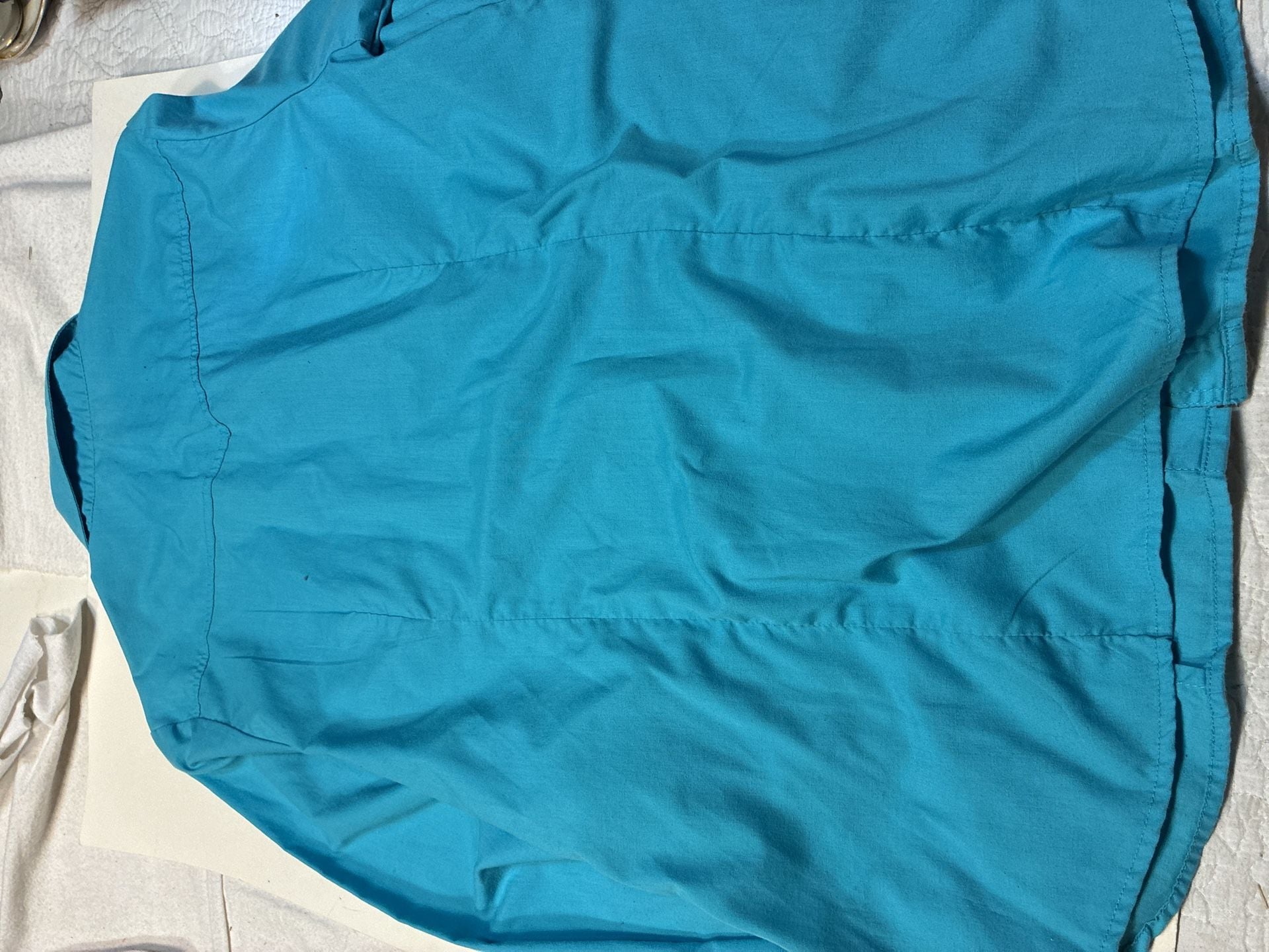 Roper Western Pearl Snap Shirt Size L Turquoise Long Sleeve 11