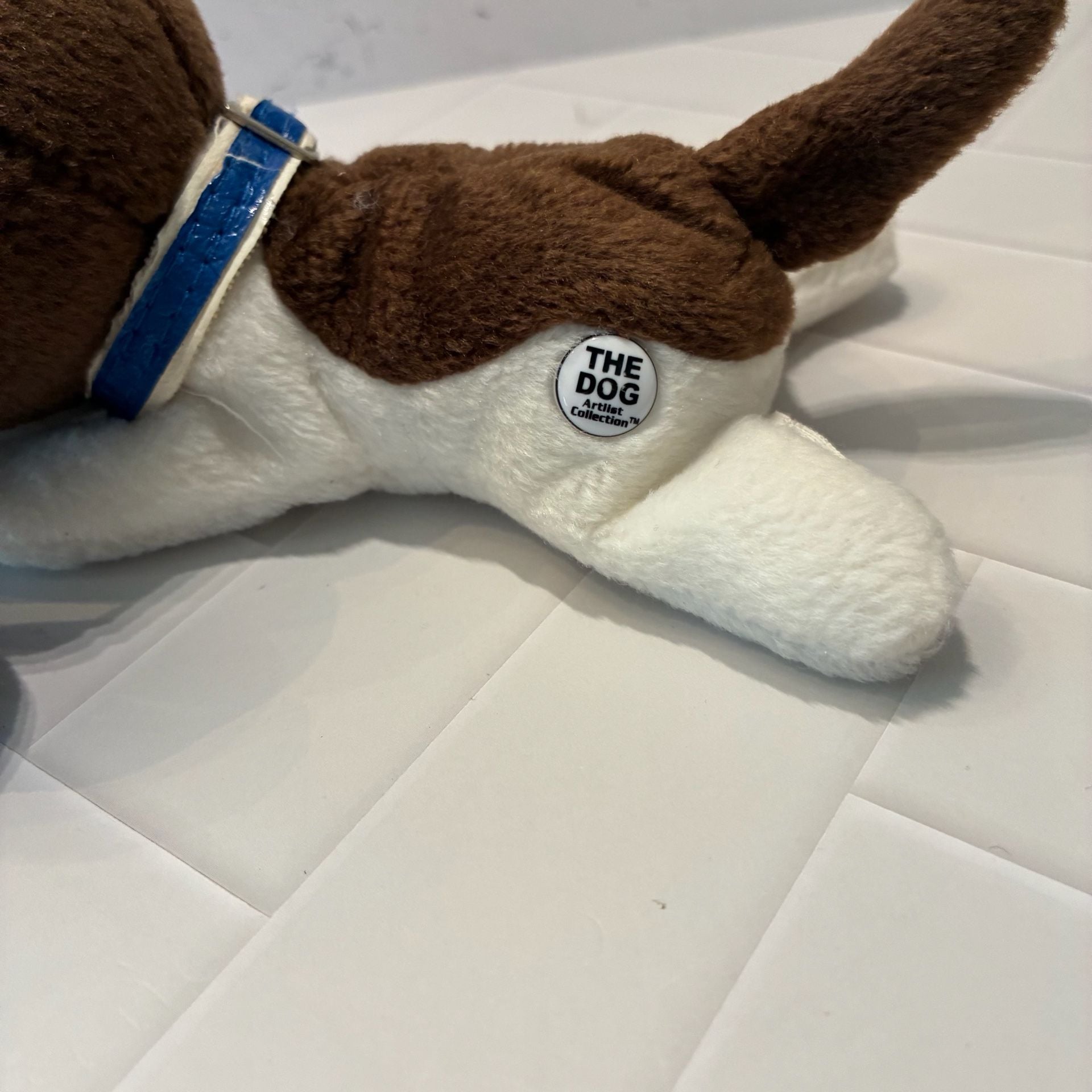 Basset Hound Plush Stuffed Animal Toy Brown White 2