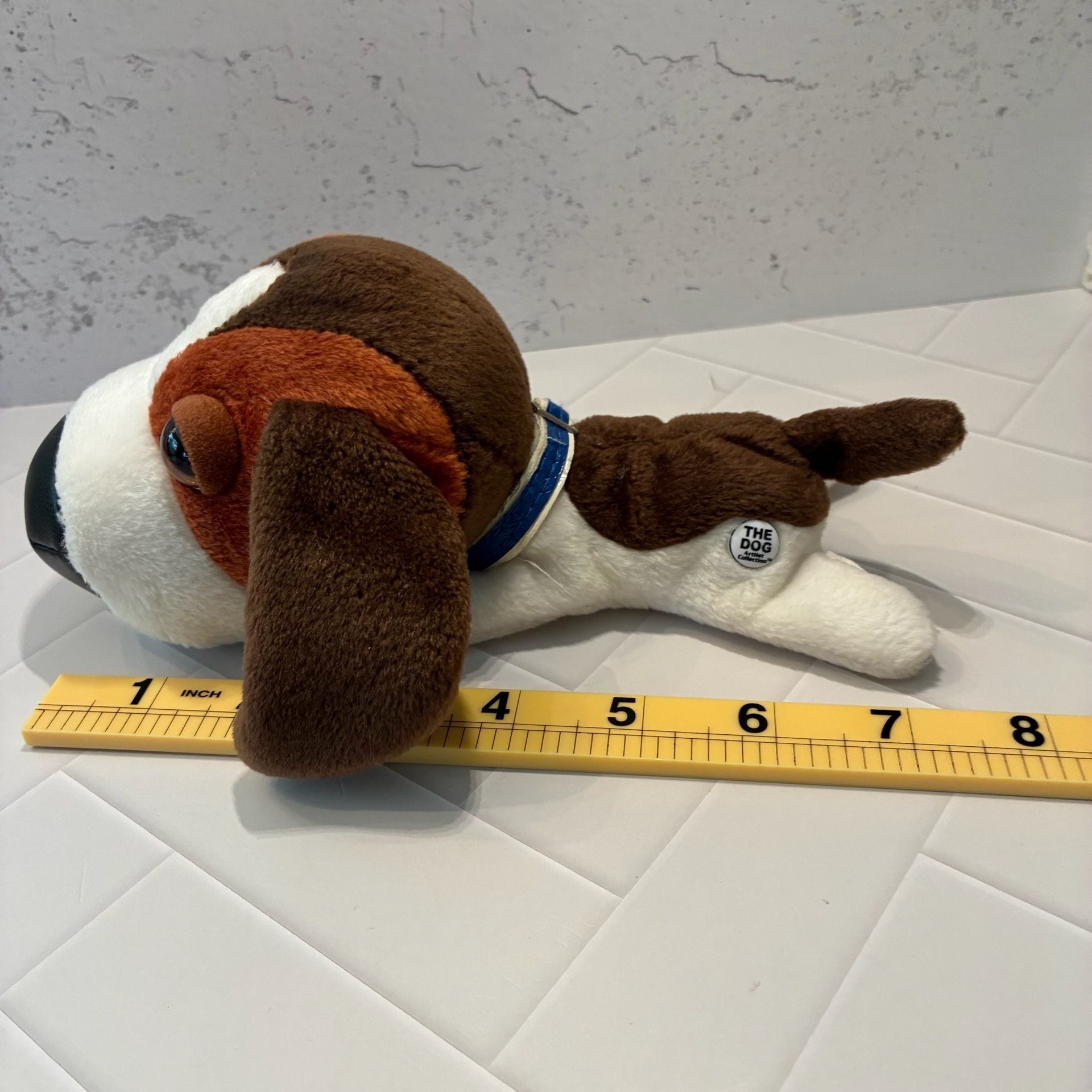 Basset Hound Plush Stuffed Animal Toy Brown White 4