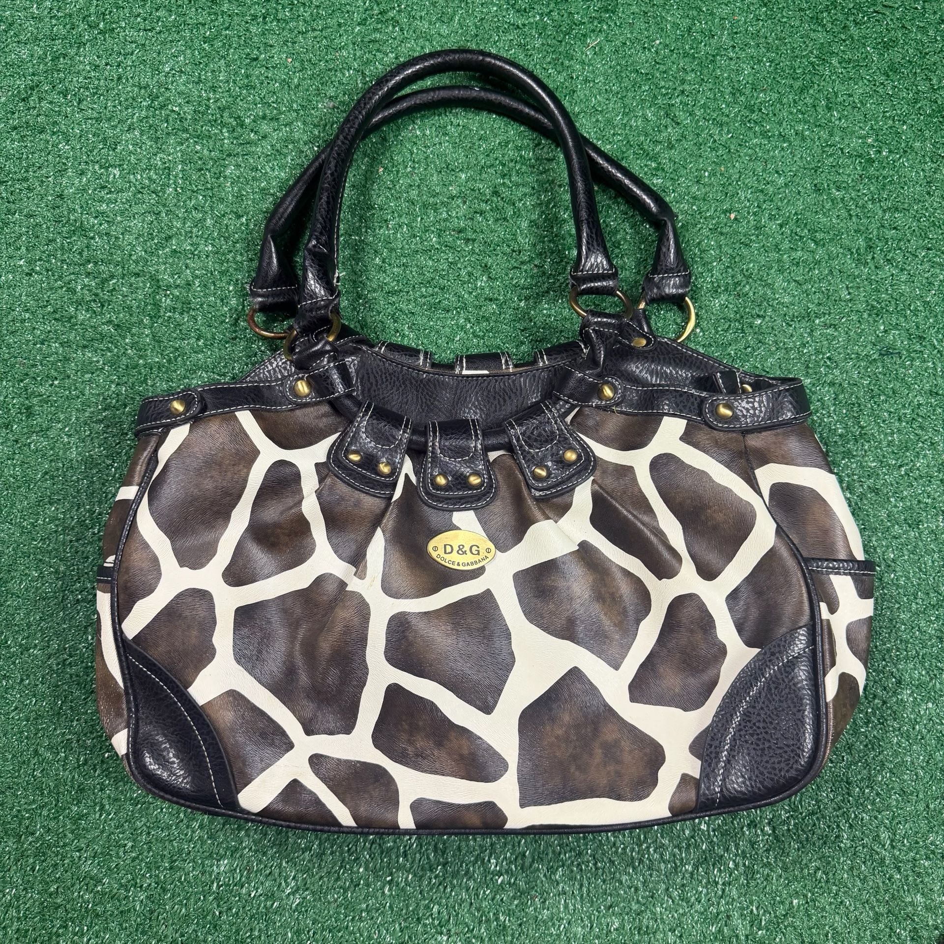 D&G Dolce & Gabbana Giraffe Print Handbag 2