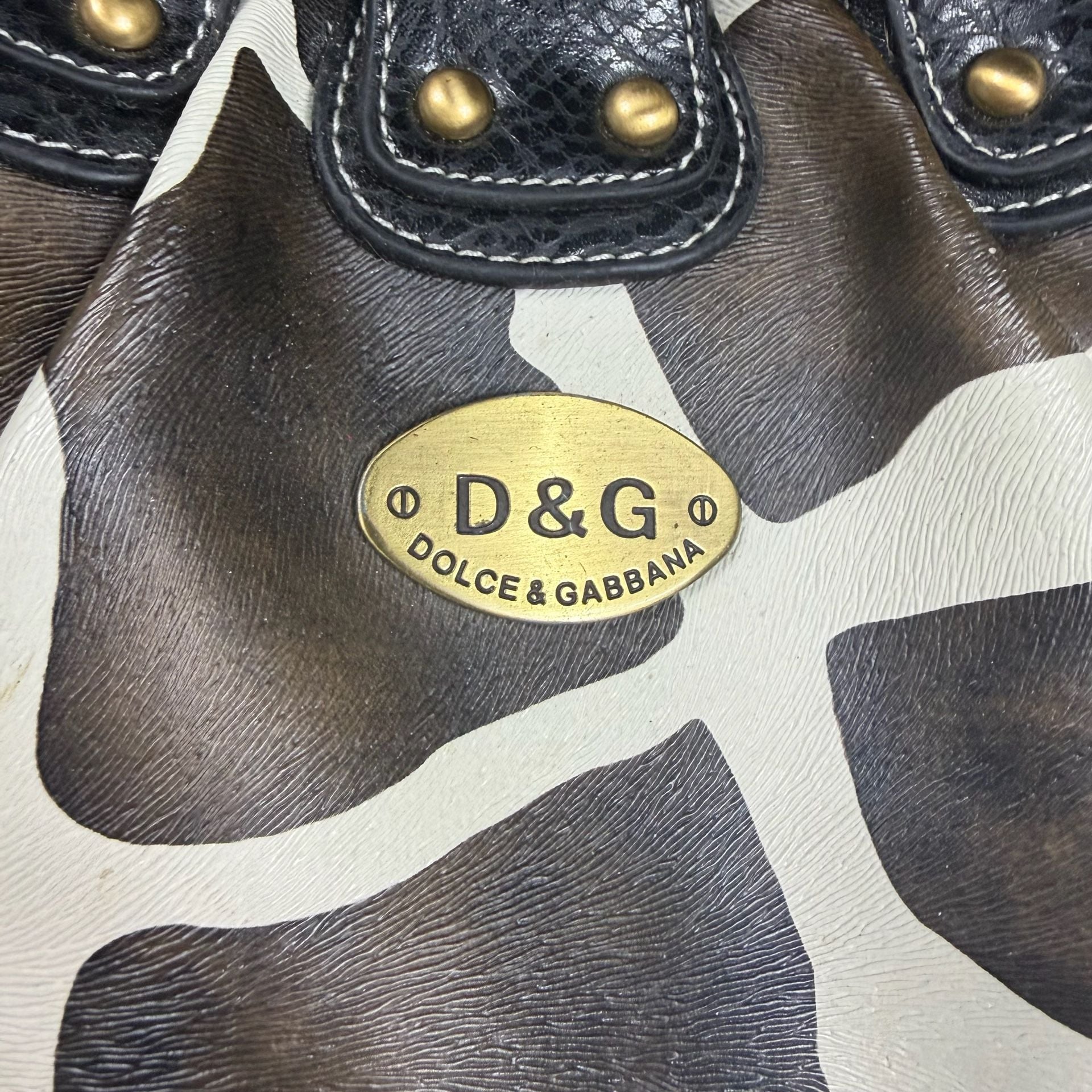 D&G Dolce & Gabbana Giraffe Print Handbag 3