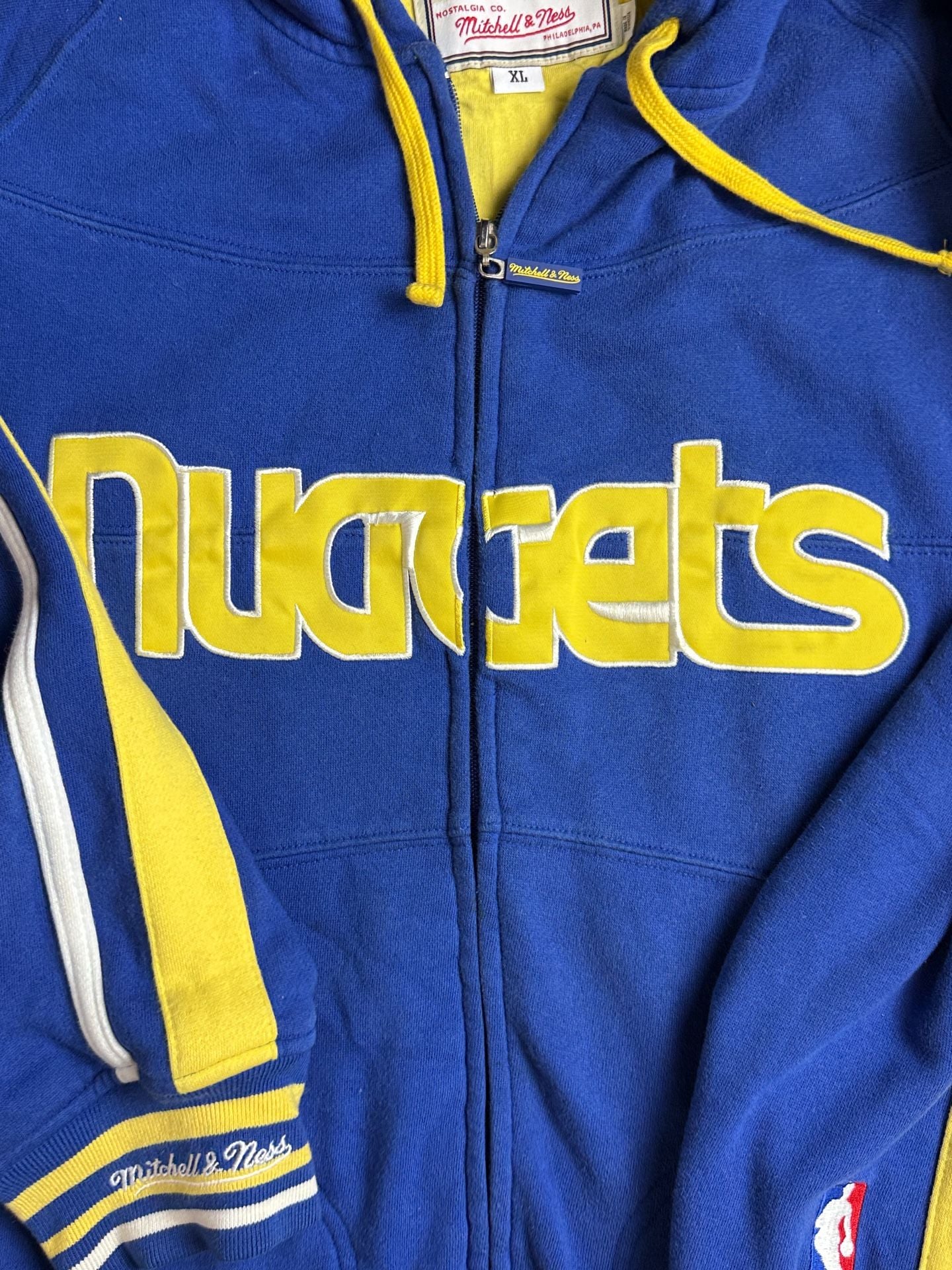 Mitchell & Ness Denver Nuggets Hardwood Classics Full Zip Hoodie XL 5