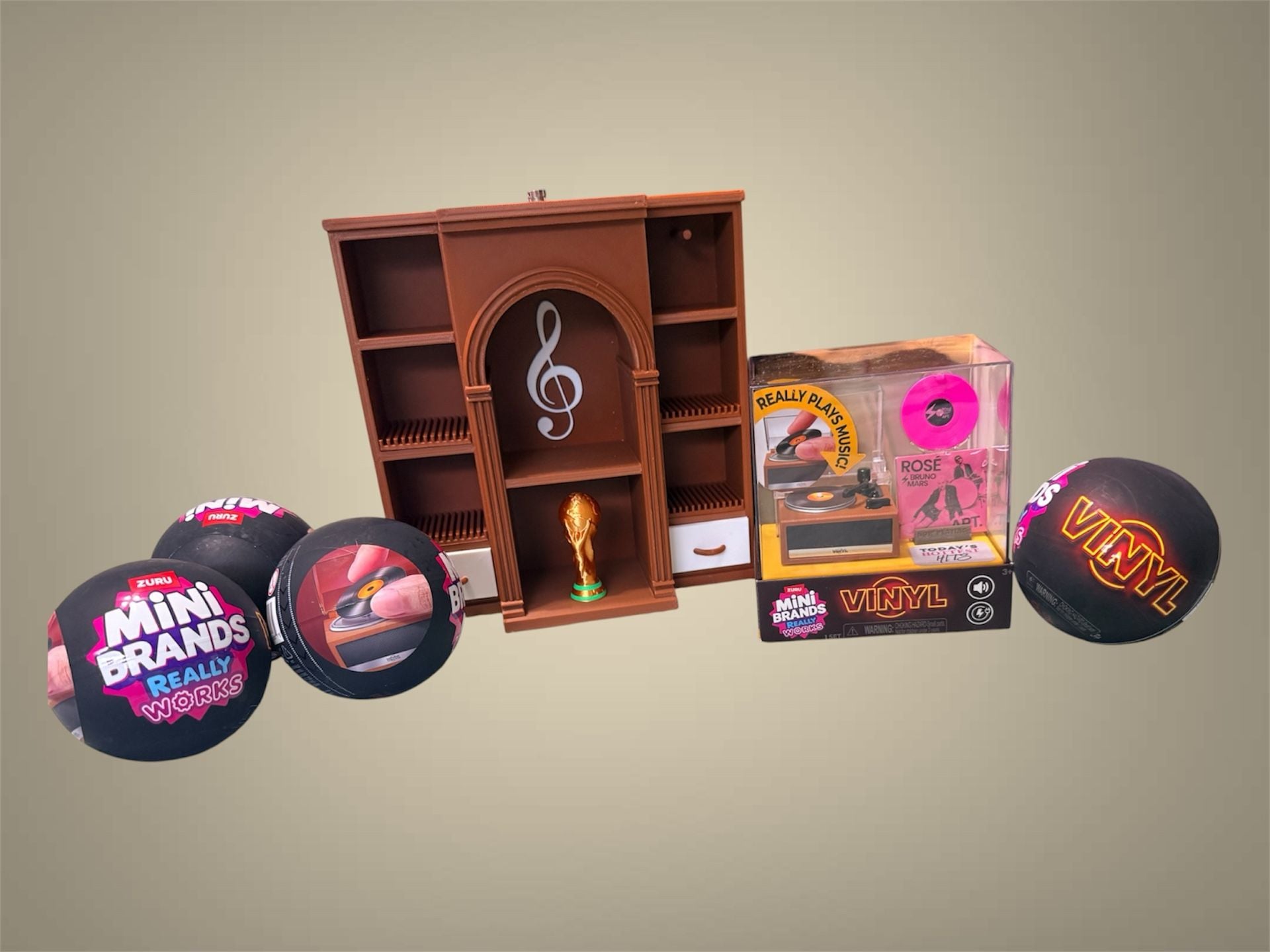 Zuru Mini Brands Really Works Vinyl Lot With Display Shelf 1