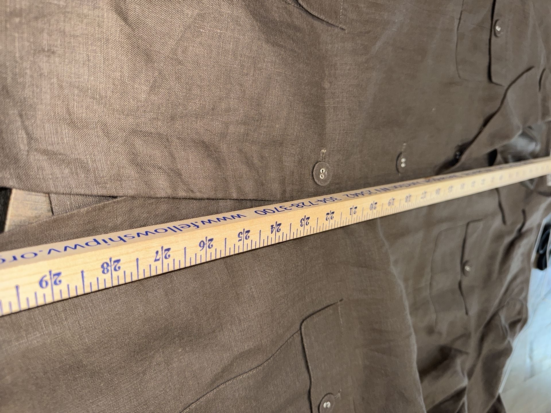 Merona Blazer Size 24W Brown Linen Pocket Jacket 9