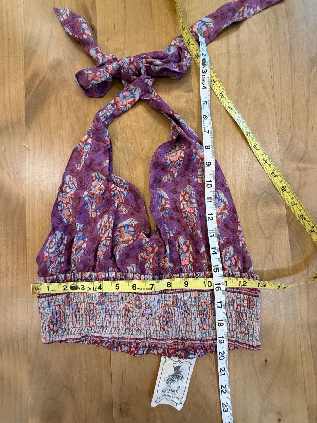 Easel Los Angeles Floral Halter Crop Top Size M 3
