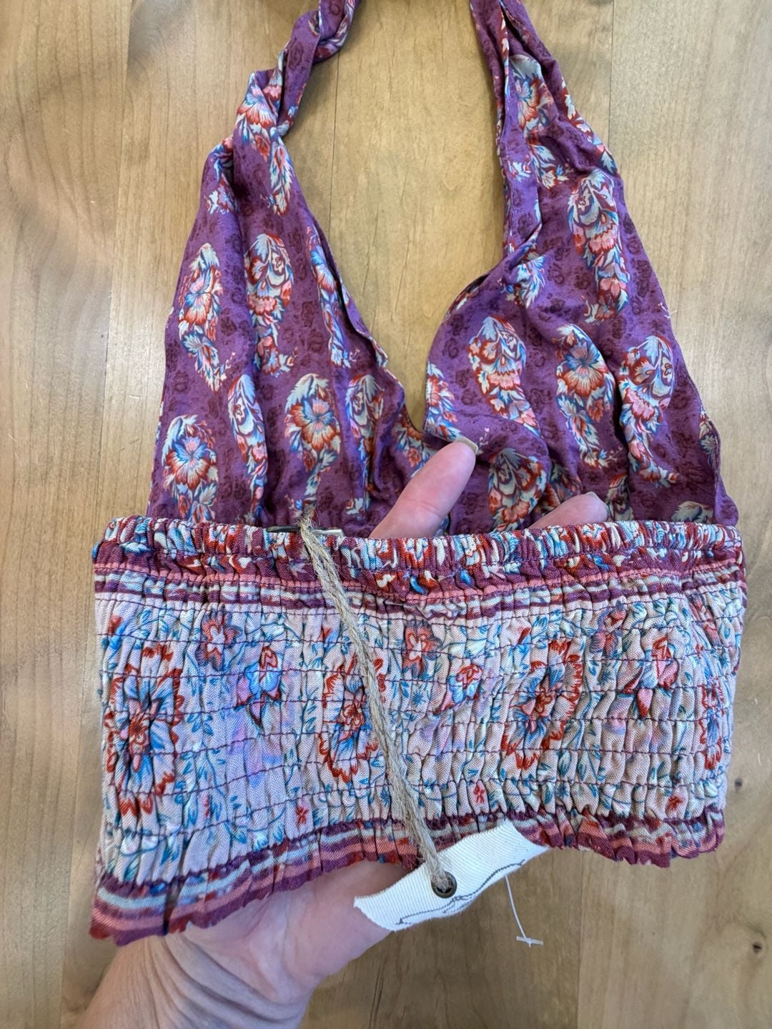 Easel Los Angeles Floral Halter Crop Top Size M 4