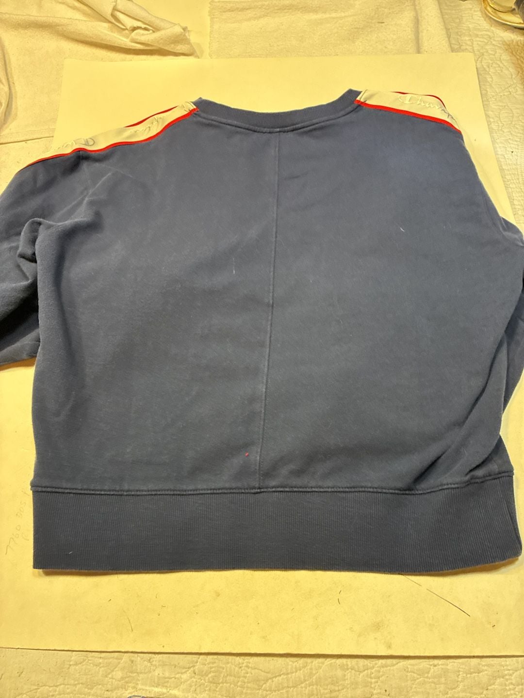 Champion Logo Taped Sweatshirt Size M Navy Blue 10