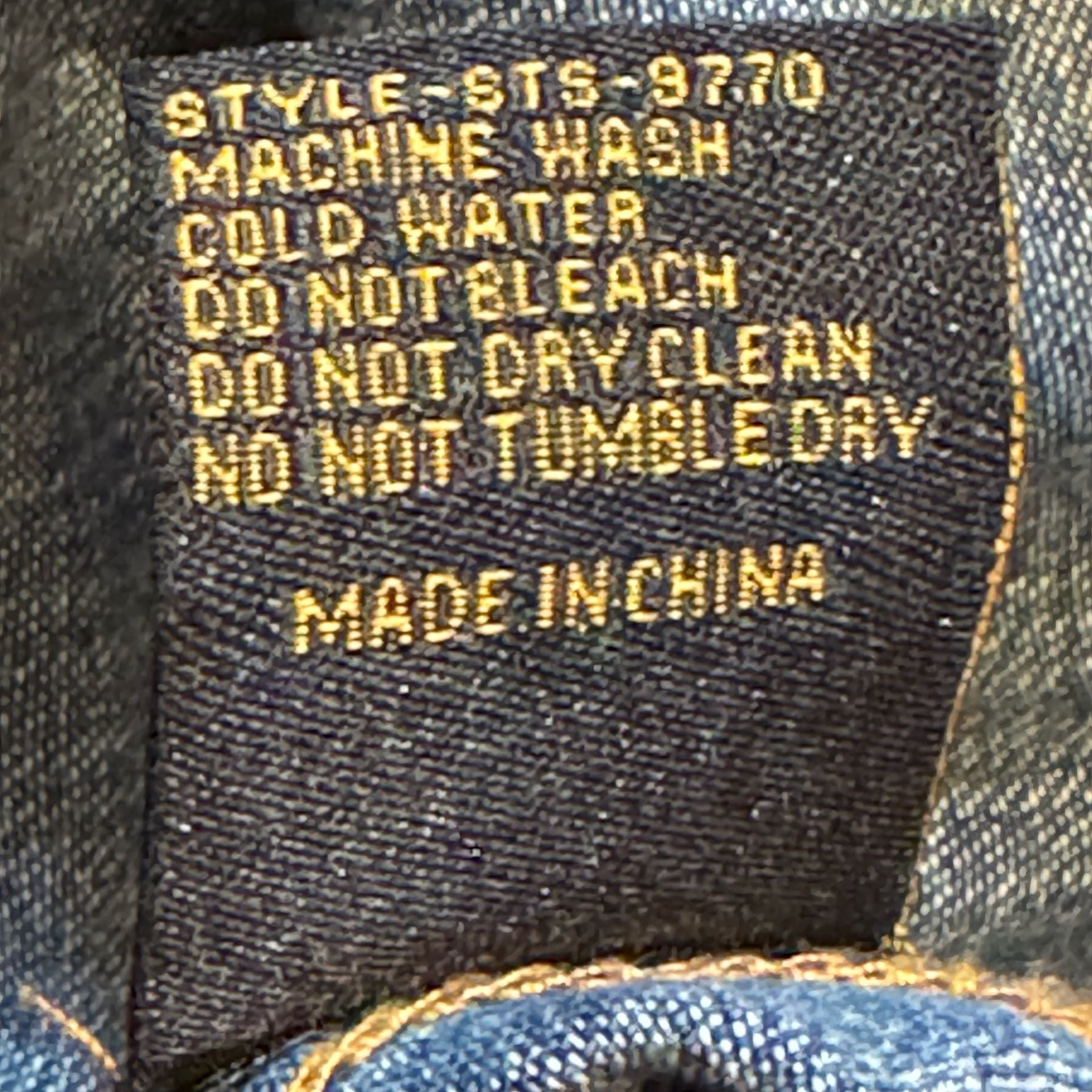 STS Ranchwear Men’s S Denim Pearl Snap Western Shirt Distressed Cowboy Ranch 11