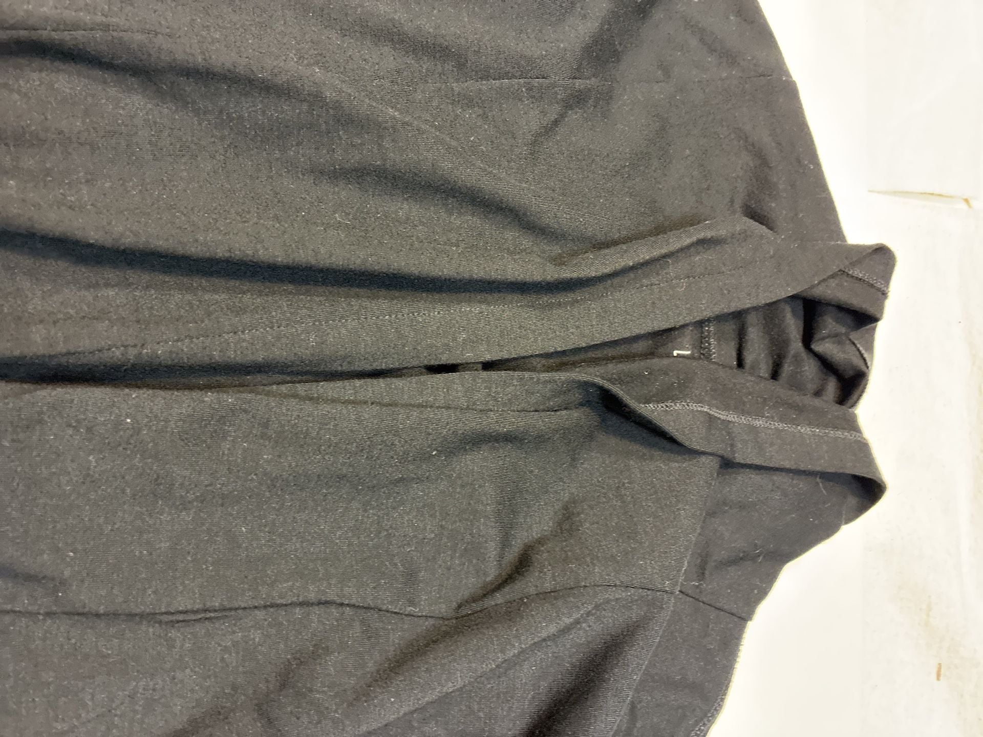LL Bean Open Front Cardigan Size L Black Tencel Lyocell Spandex 4