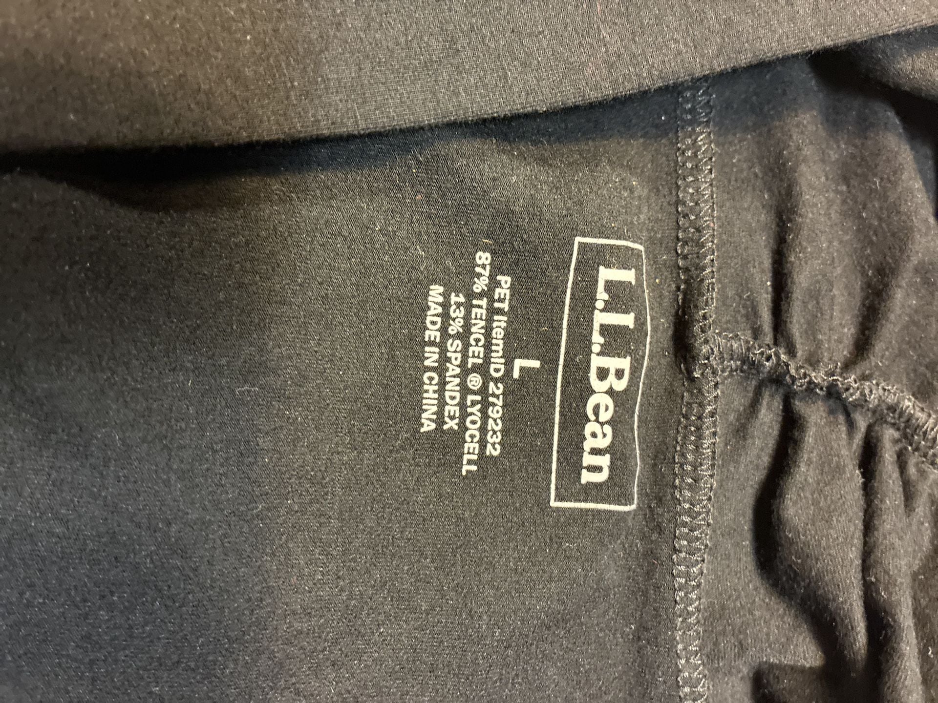 LL Bean Open Front Cardigan Size L Black Tencel Lyocell Spandex 5