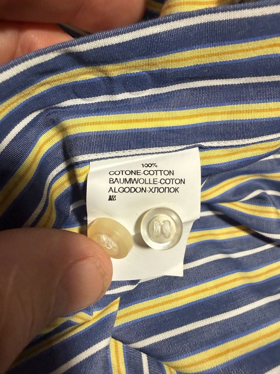 Petronio Roma Striped Short Sleeve Button-Down Shirt Size 17/43 6