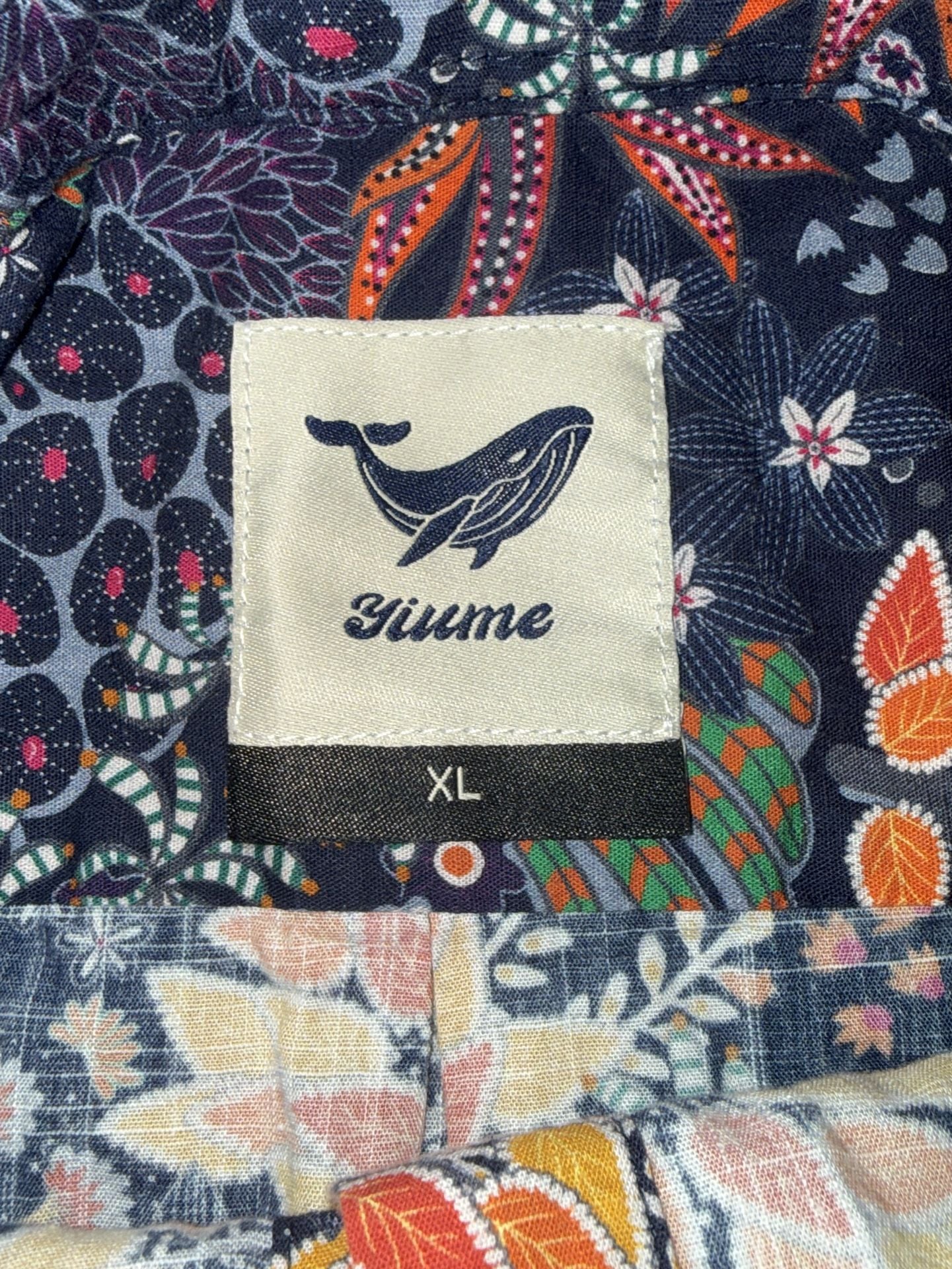 Yiume Hawaiian Shirt Mens XL Floral Short Sleeve Button Down 4