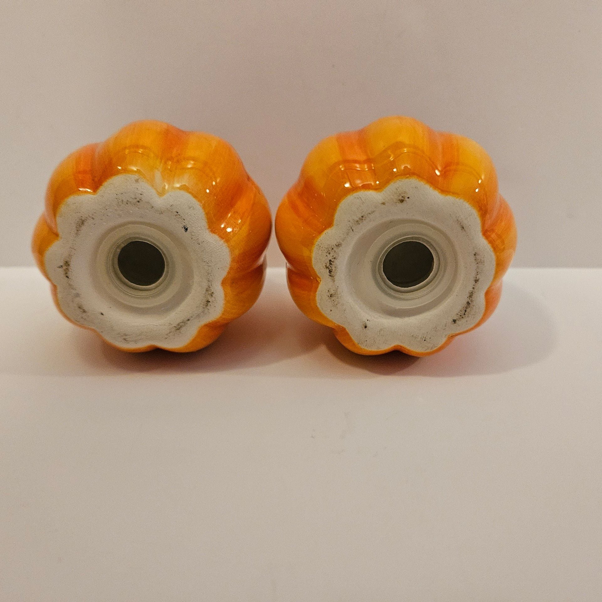 Pumpkin Salt and Pepper Shakers - Plain Orange Autumn Fall Thanksgiving 4