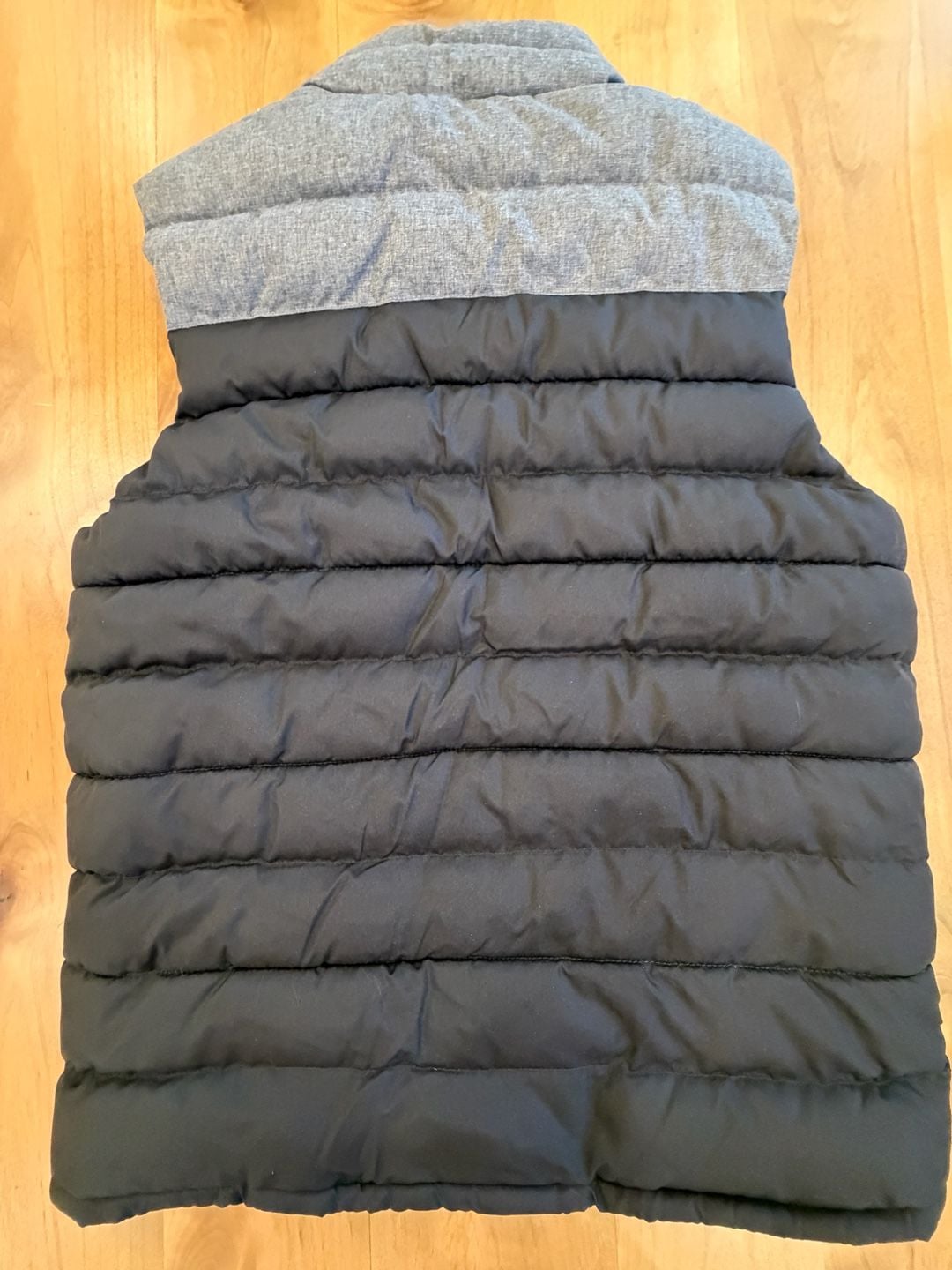 Old Navy Puffer Vest Size S Black Gray Mock Neck Full Zip 4