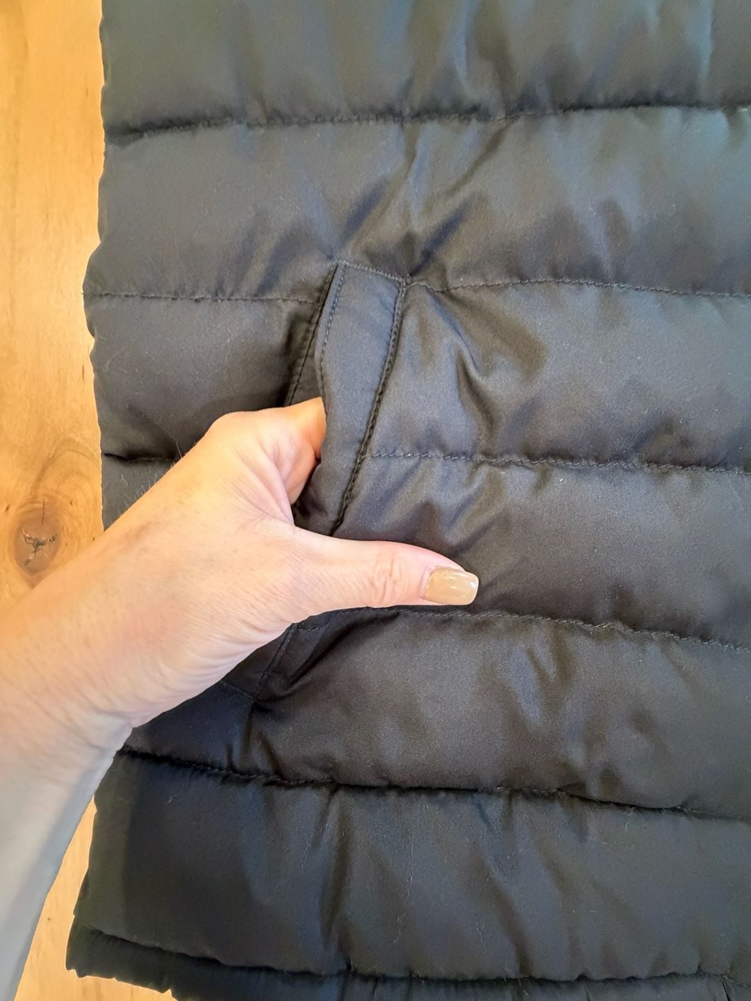 Old Navy Puffer Vest Size S Black Gray Mock Neck Full Zip 9