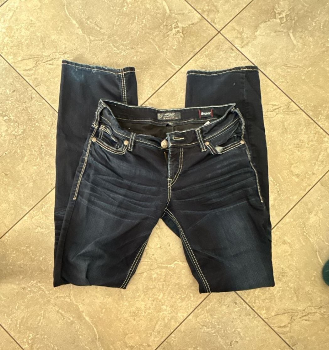 Silver Jeans Co. Suki Mid Slim Boot Size W31/L35 Dark Wash Denim 2