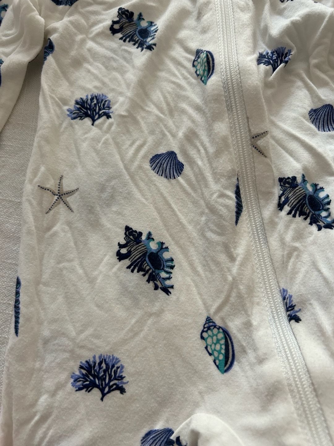 Kyte Baby Sleep Footie 3-6 Months Shells Print Bamboo Rayon 4