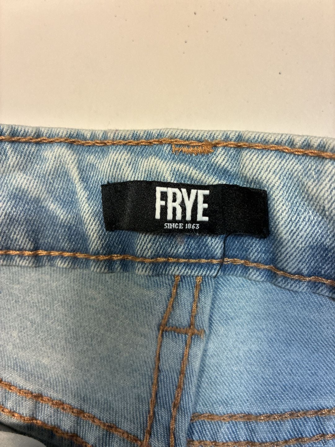 Frye Light Wash Straight Leg Jeans Size 4/27 Light Blue Denim 5