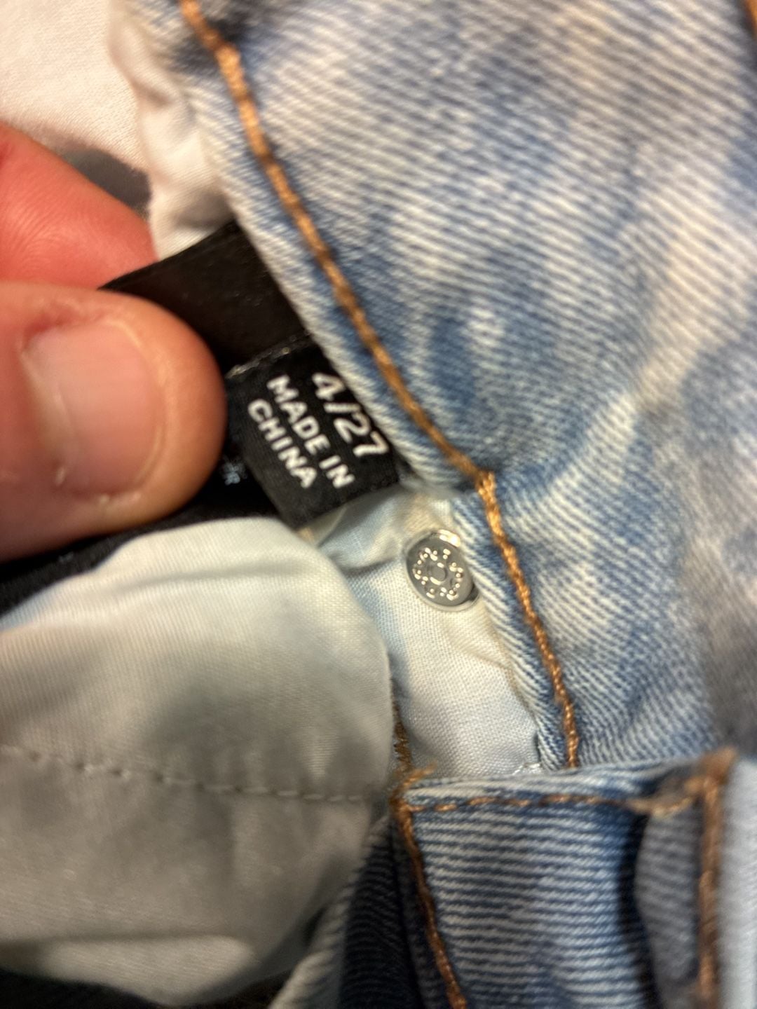 Frye Light Wash Straight Leg Jeans Size 4/27 Light Blue Denim 6