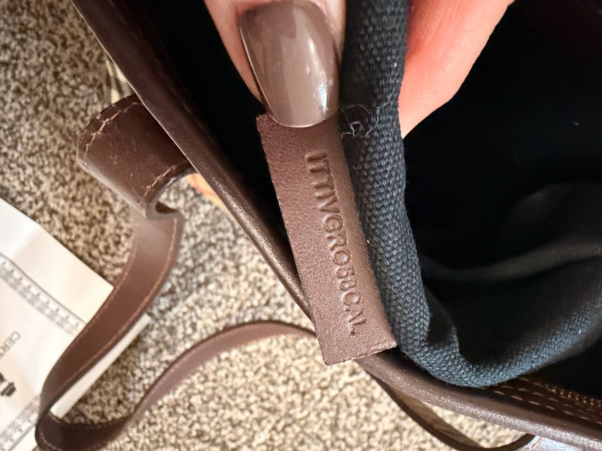 Burberry Check Tote Bag Brown Leather Nova Check 8