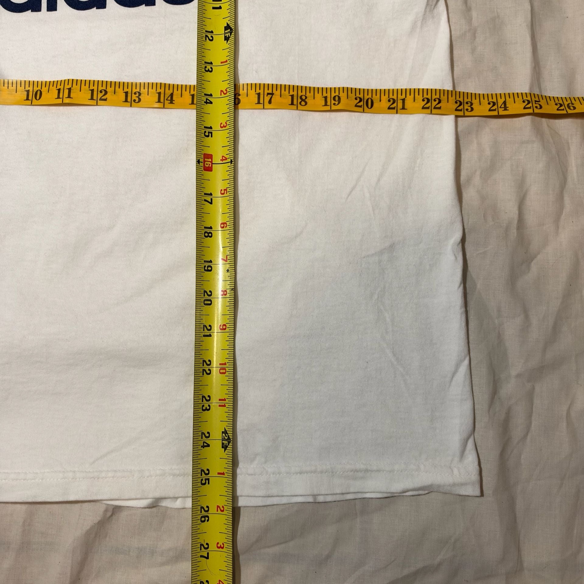 Vintage Y2K Adidas T-Shirt Size L White /black Logo Graphic Tee 6