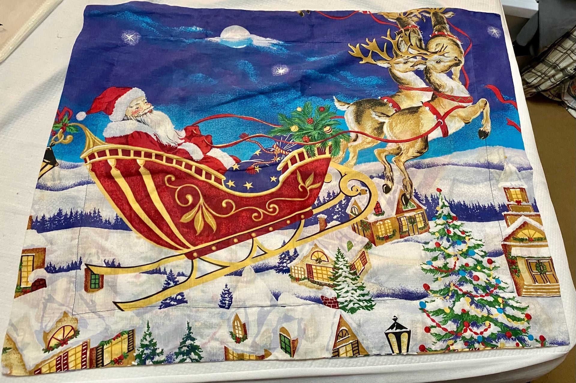 PDK Worldwide Enterprises Santa Sleigh Standard Pillow Sham Christmas set of 2 1