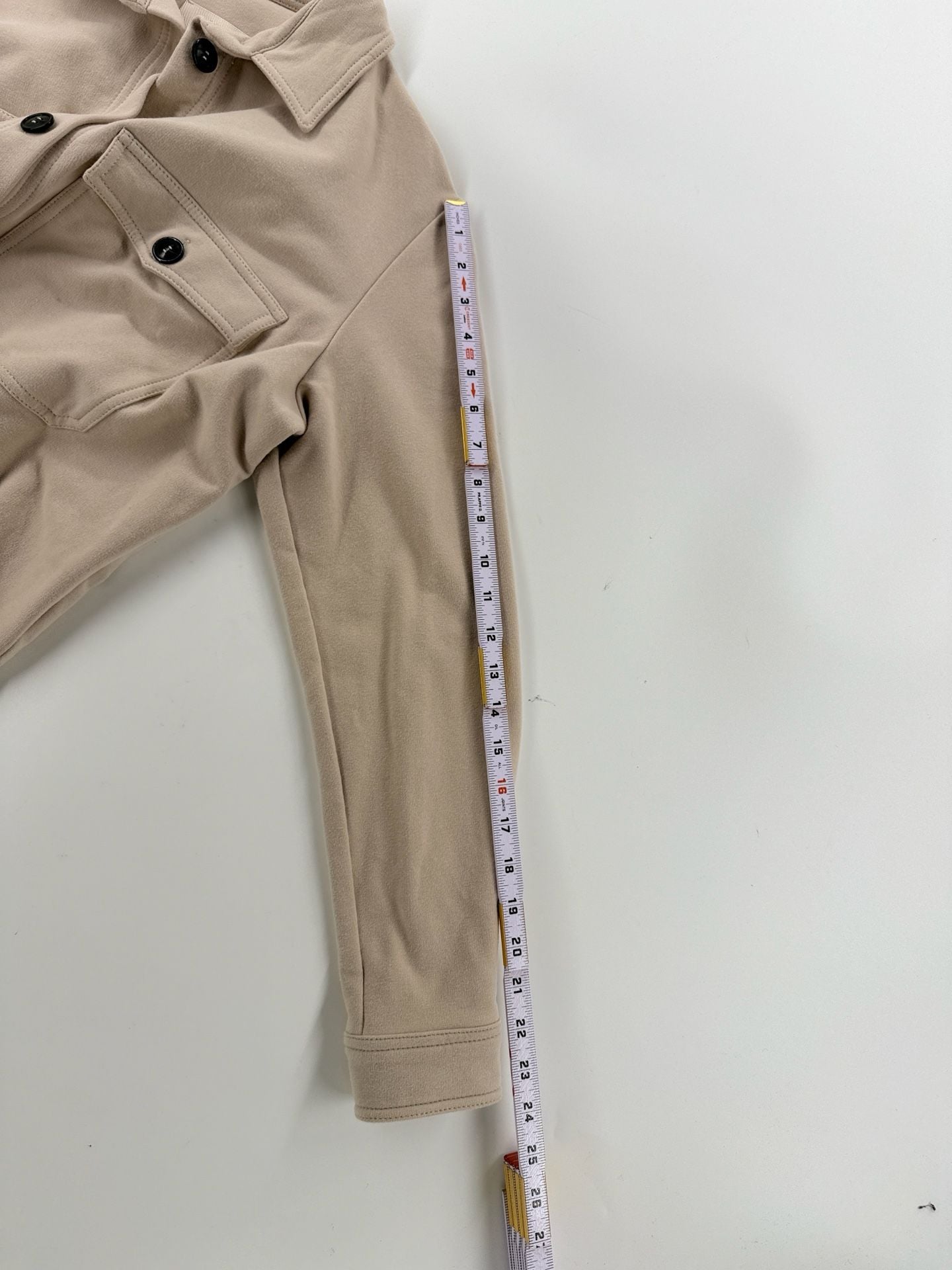 Circolo 1901 Women Italy 44 US 8 Beige Cotton Stretch Shacket Overshirt Jacket 6