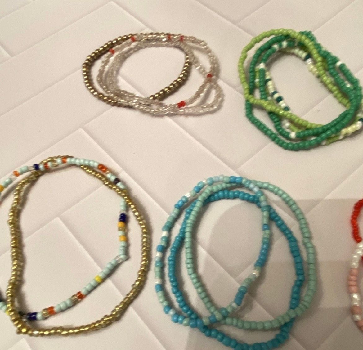 Unbranded 26 Beaded Bracelets Set Multi Color Glass Seed Beads Stackable 3