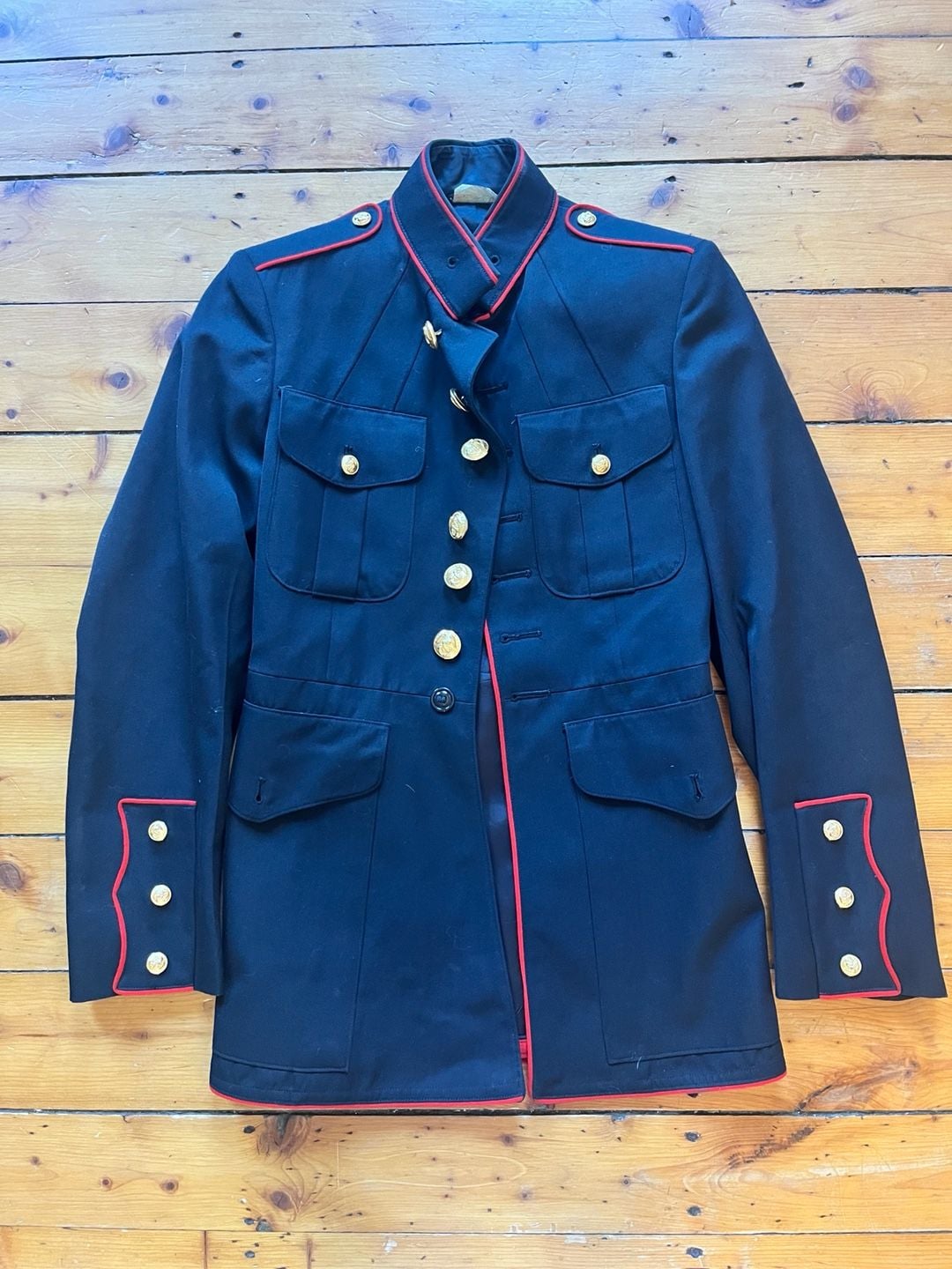 USMC Dress Blue Uniform Jacket Coat Vintage 1989 36R Excellent Condition 2