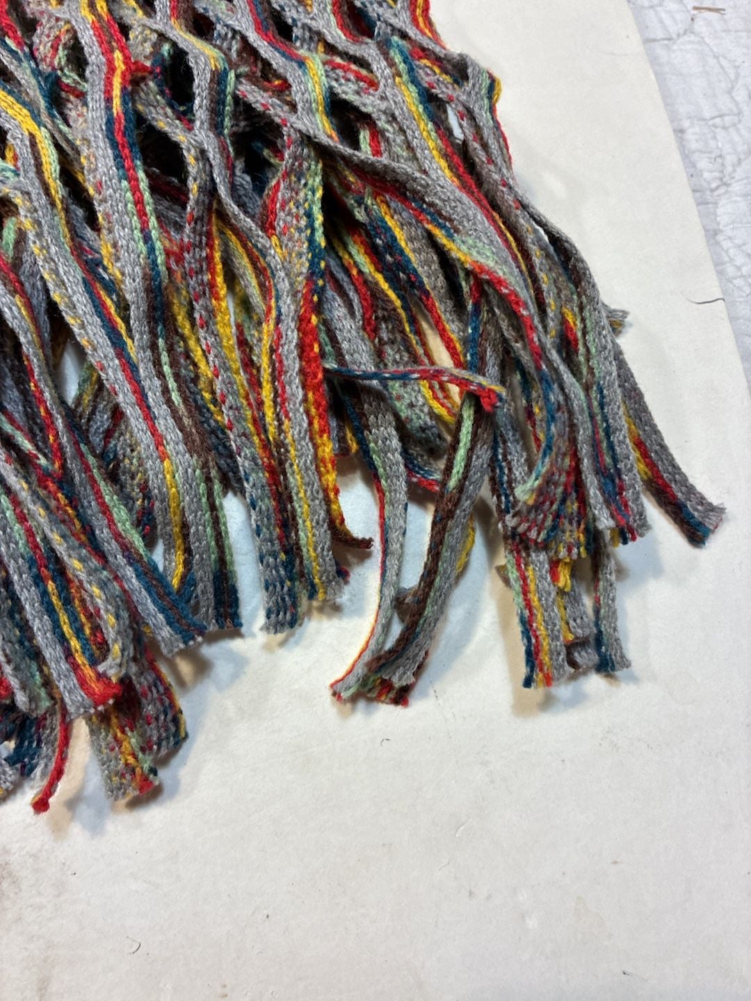 Fraas The Scarf Company Multicolored Open Knit Fringe Scarf 2
