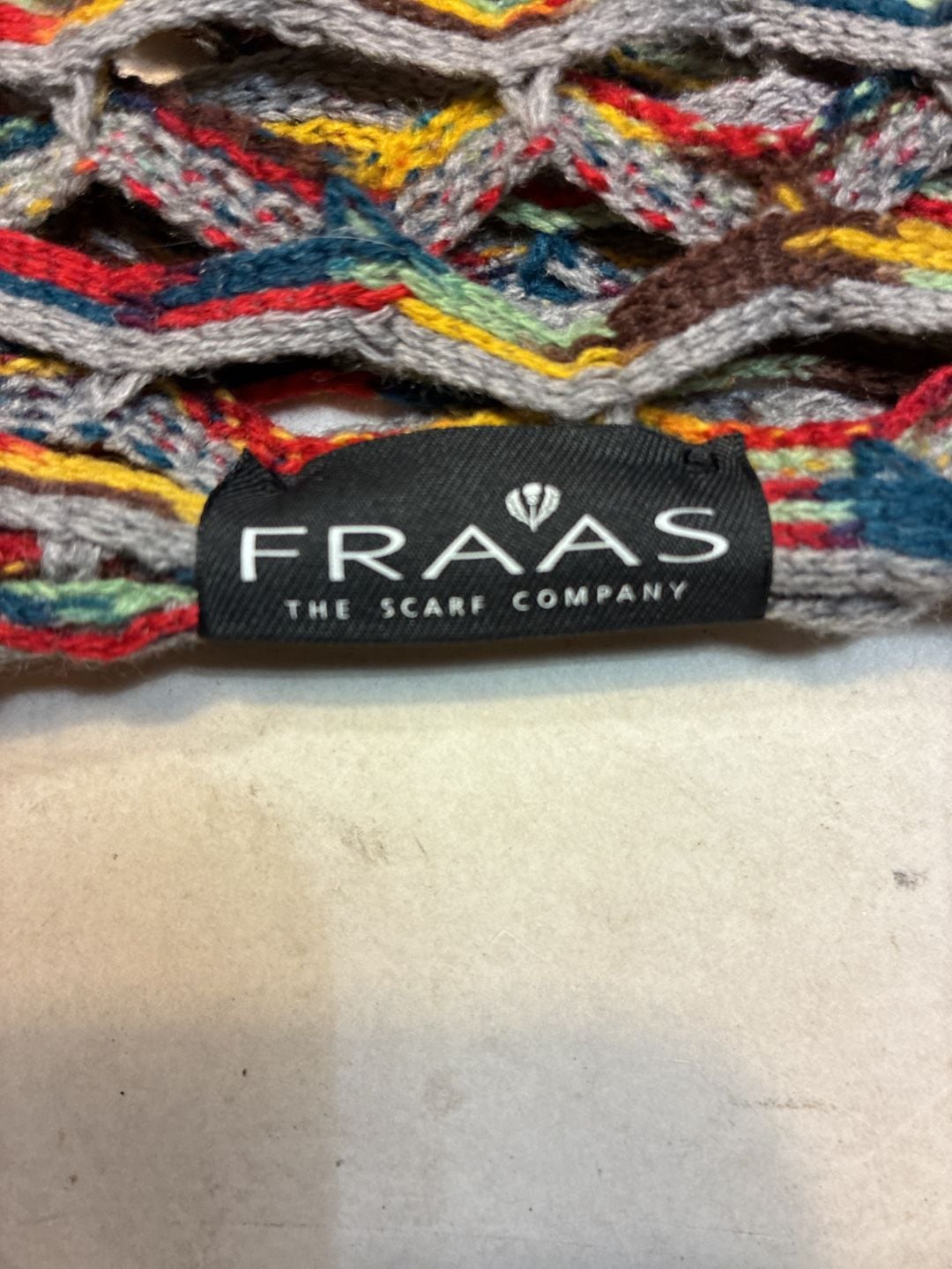 Fraas The Scarf Company Multicolored Open Knit Fringe Scarf 4