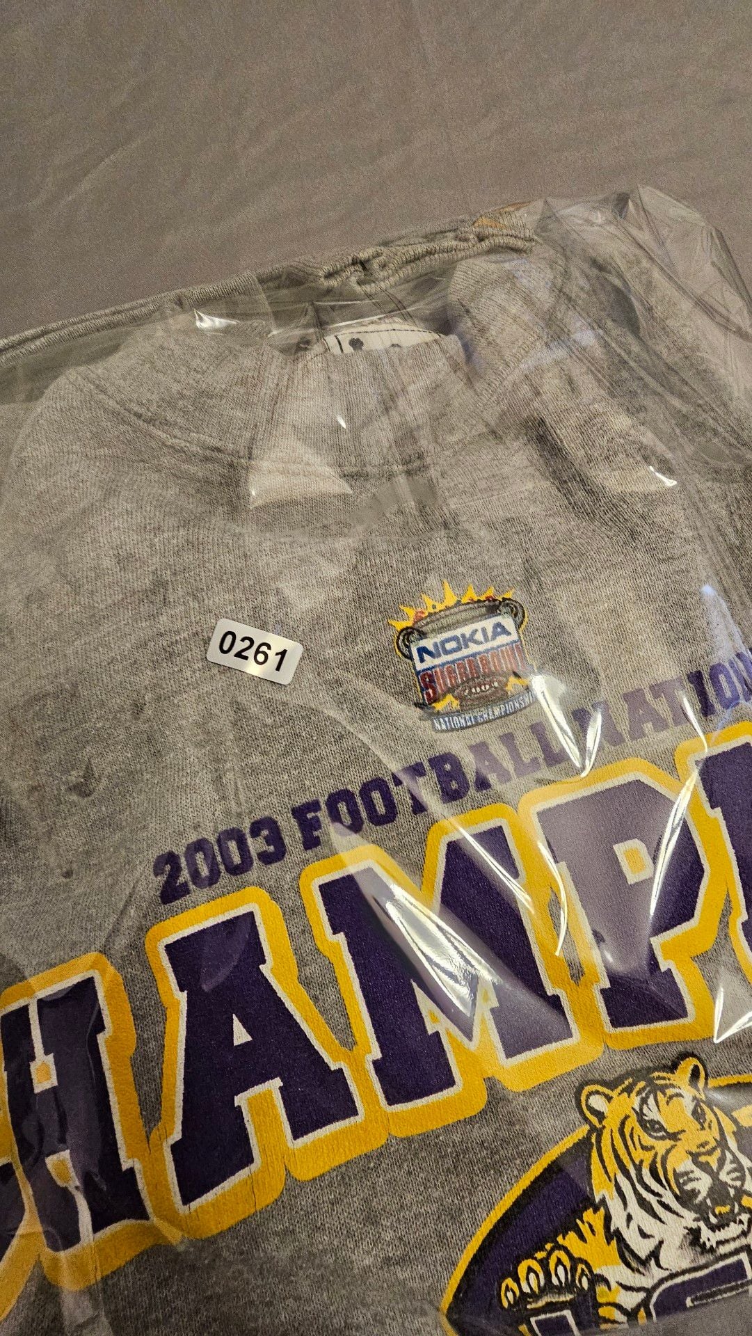 Lee Sport LSU Tigers 2003 National Champions Sweatshirt XL Grey 9