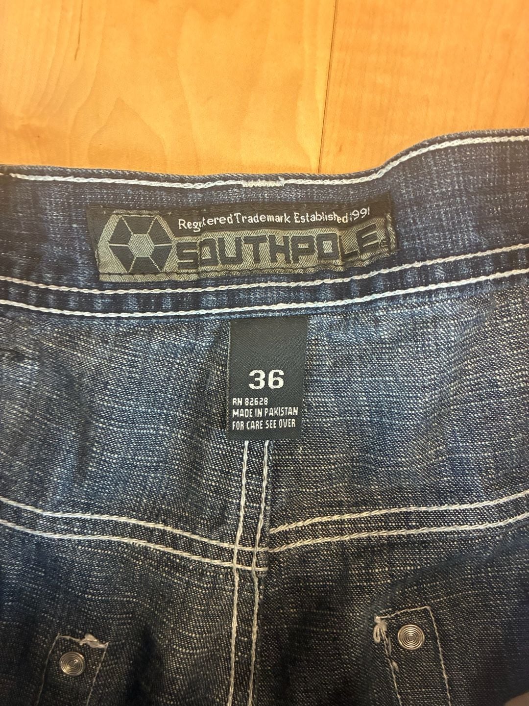 Southpole 3180 Jeans Size 36 Blue Denim Baggy Y2K Red Tab 7