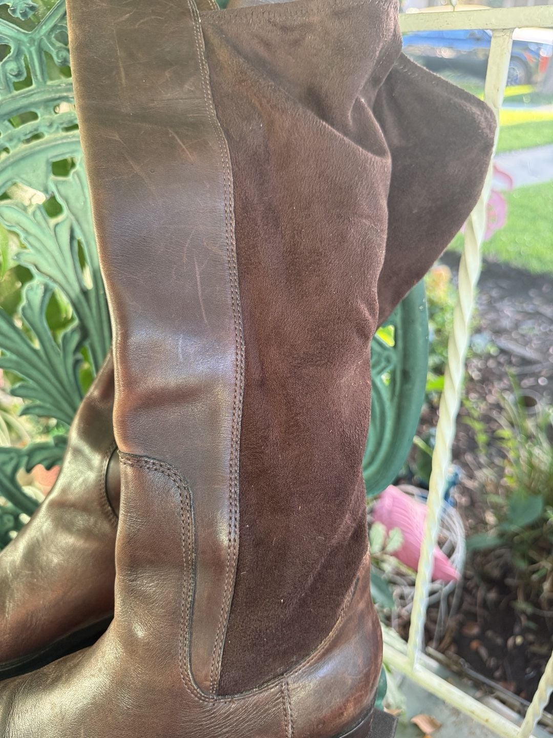 Nike Air Leather Equestrian Boots Size 8B Brown 8