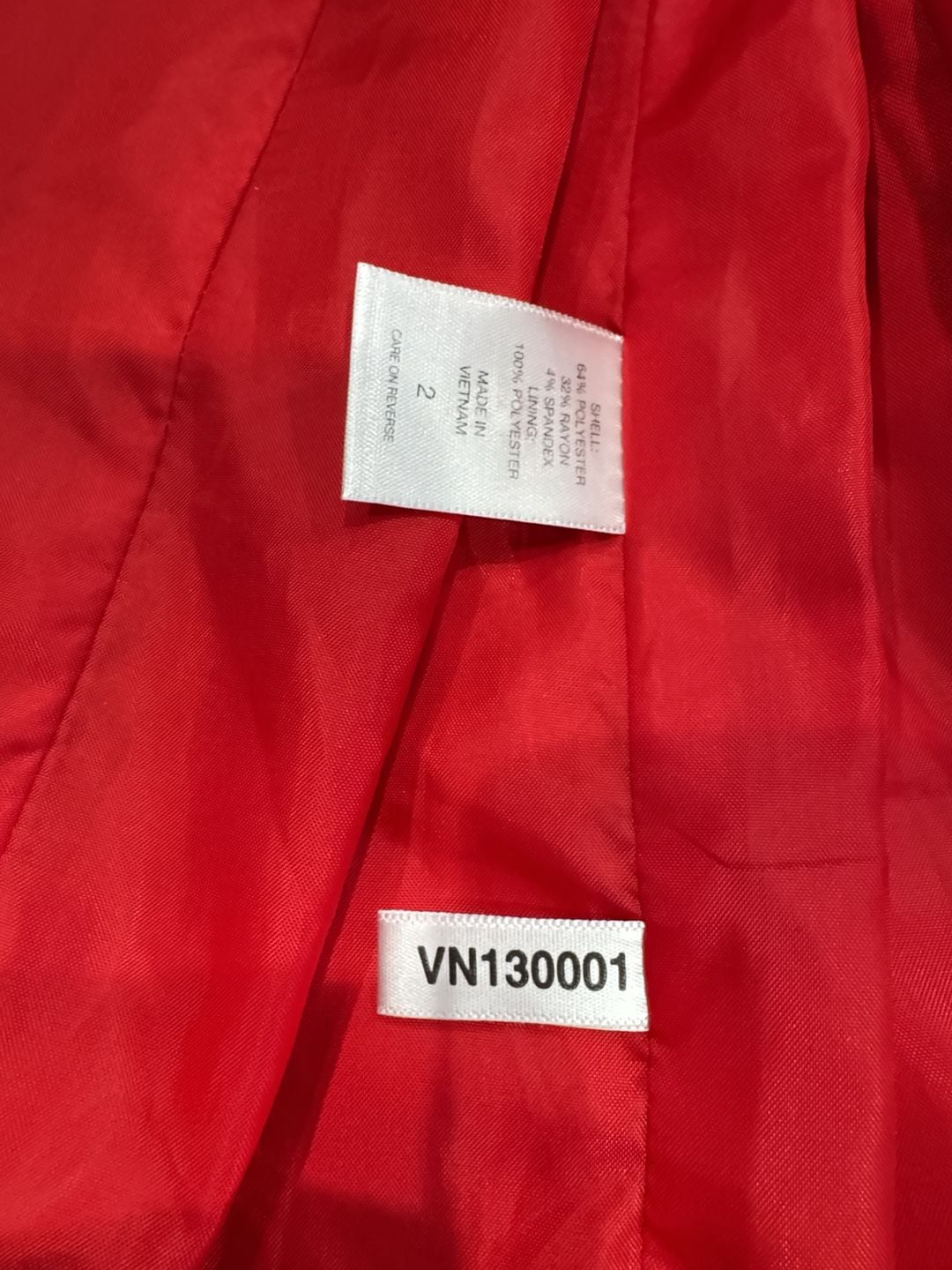 New York & Company Blazer Size 2 Red Single Button Lined 10