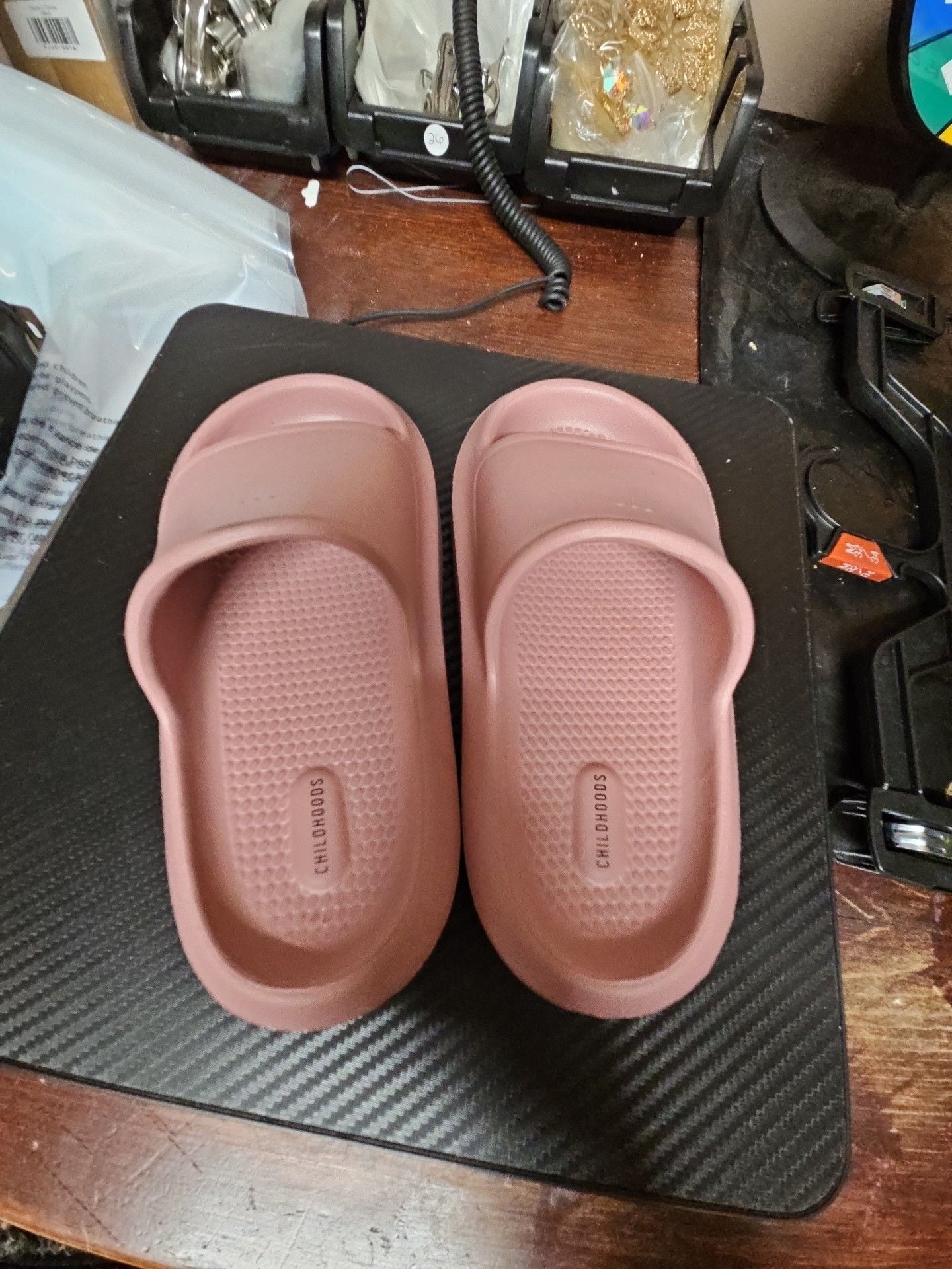 Childhoods Slides Size 1.5 Pink Foam Sandals 4