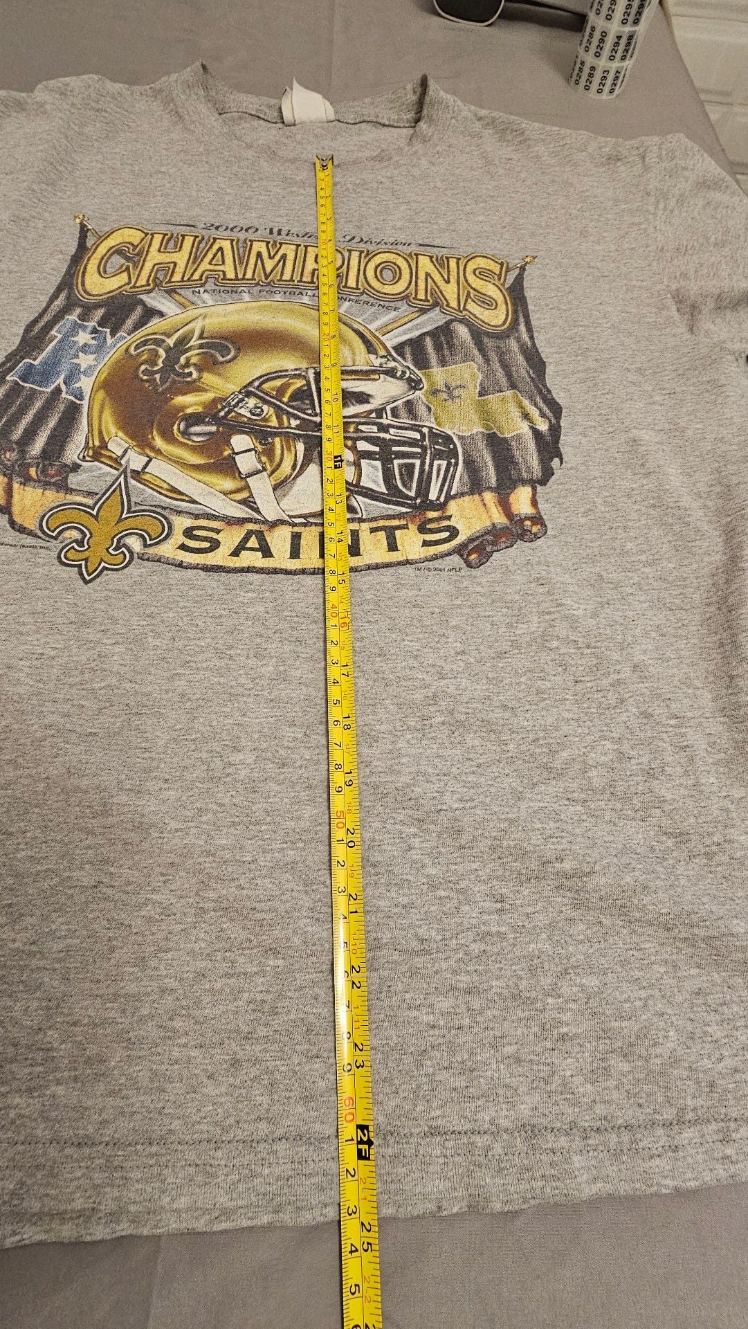 Vintage 2000 New Orleans Saints NFC West Champions Lee Sport T-Shirt XL NFL 8