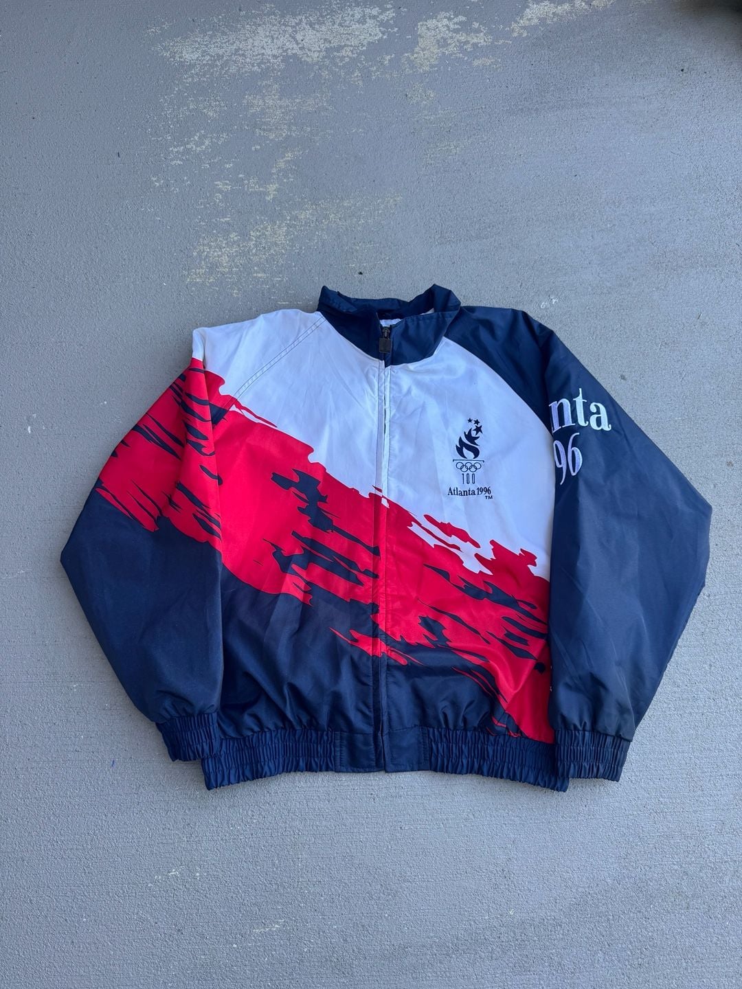Logo Athletic Atlanta 1996 Olympic Games USA Windbreaker Jacket Size XL 2