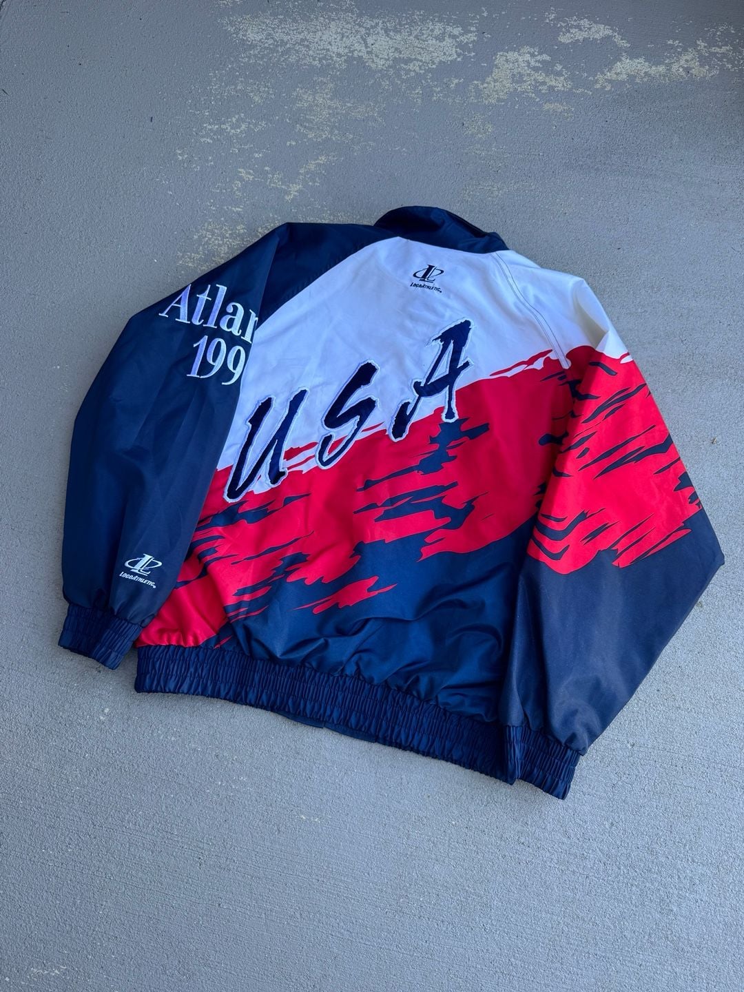 Logo Athletic Atlanta 1996 Olympic Games USA Windbreaker Jacket Size XL 3