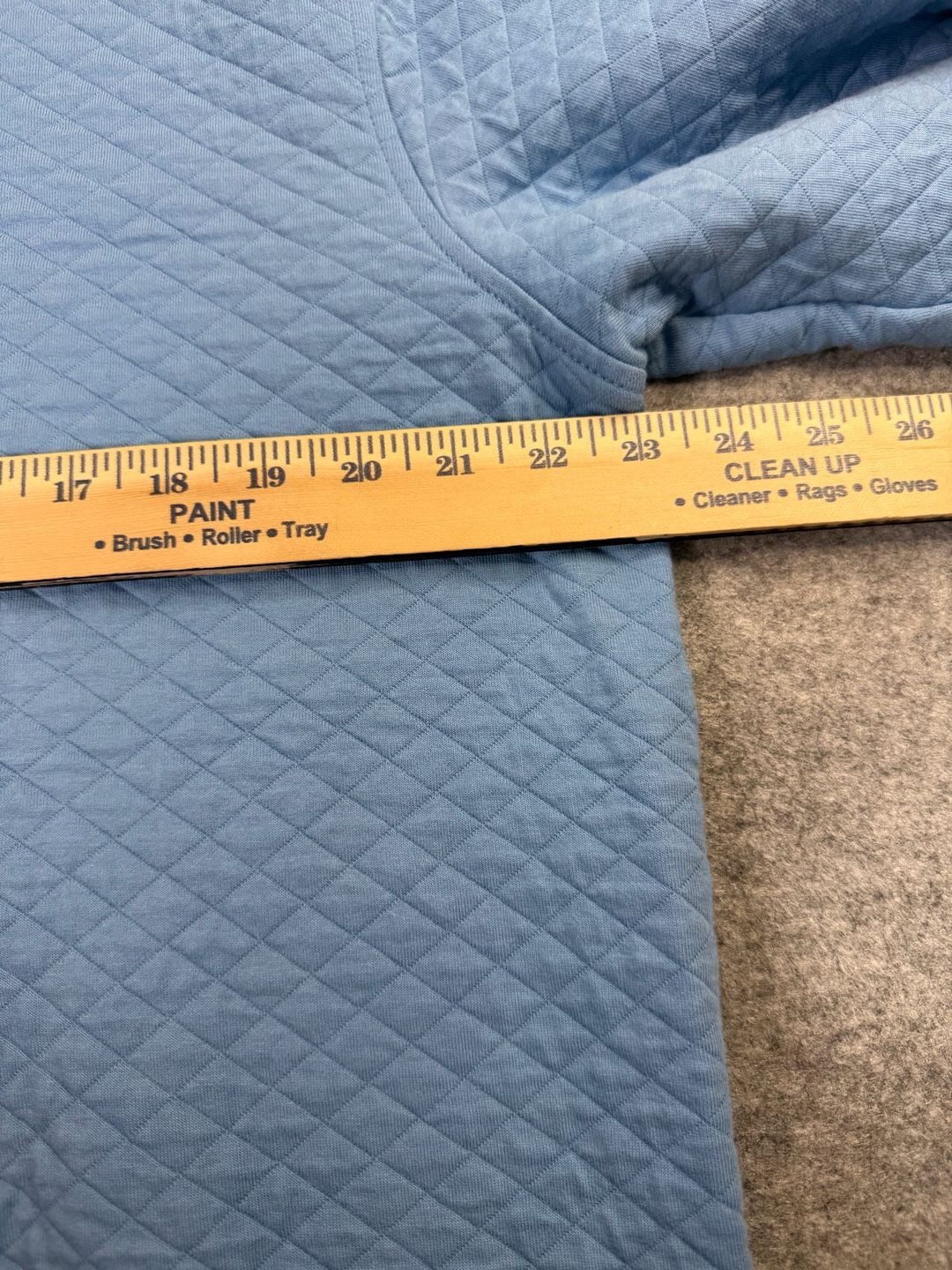 Lands' End Quilted 1/4 Zip Pullover Sweatshirt Size L 42-44 Light Blue 5