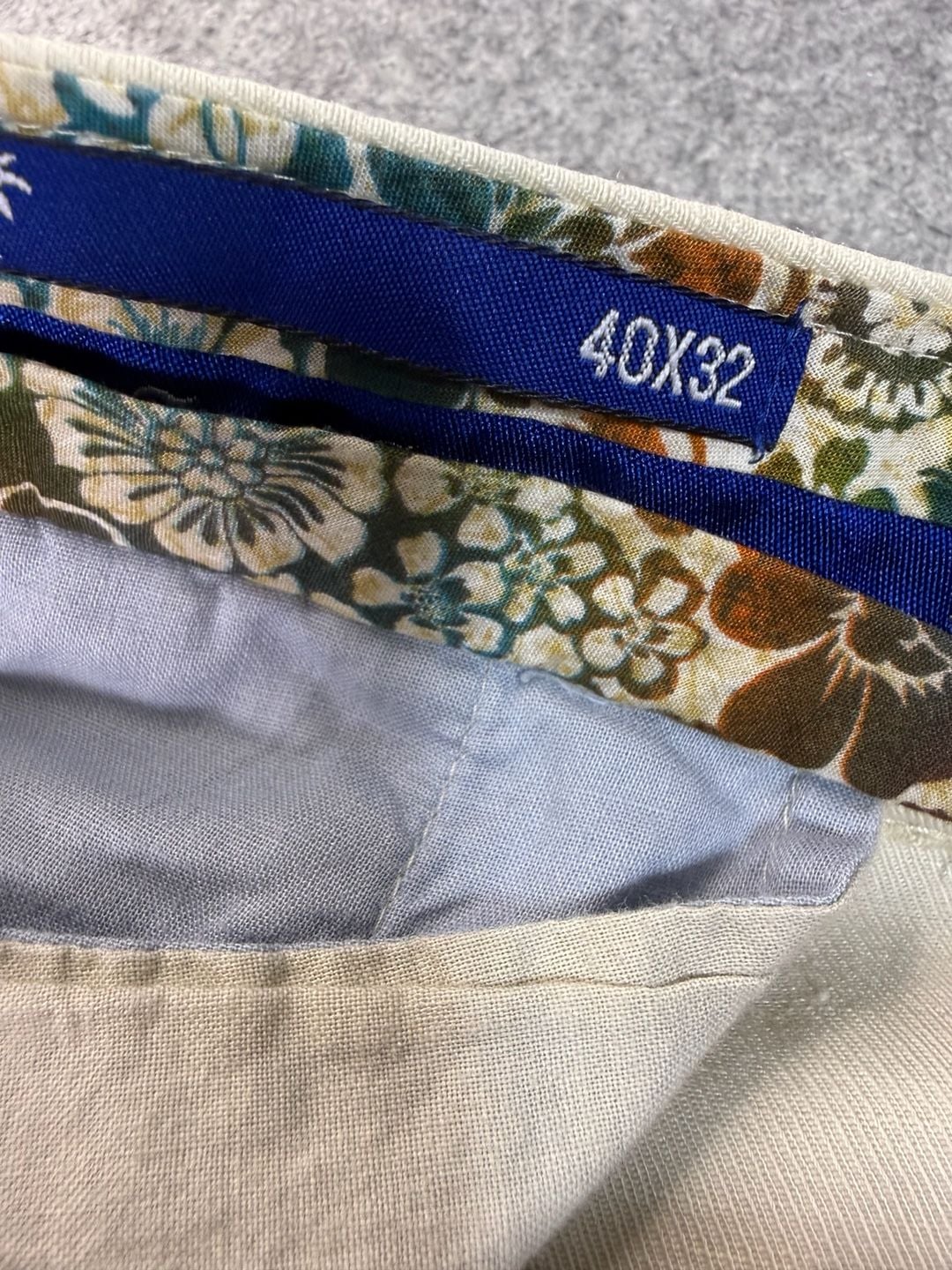 Tommy Bahama Linen Blend Pants 40x32 Beige Flat Front Trousers 5