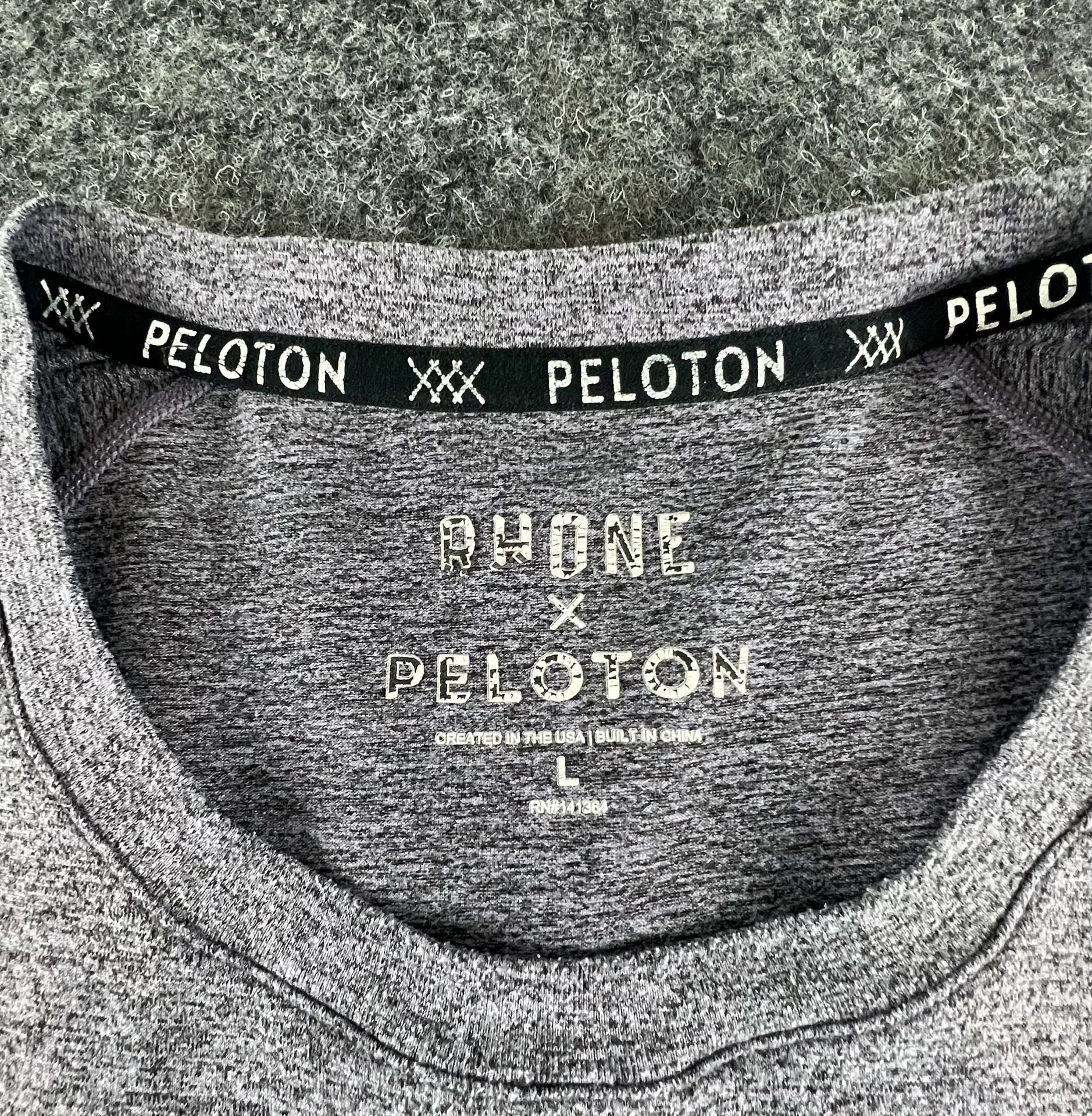 Rhone x Peloton Reign Short Sleeve Tech Shirt Size L Gray 5