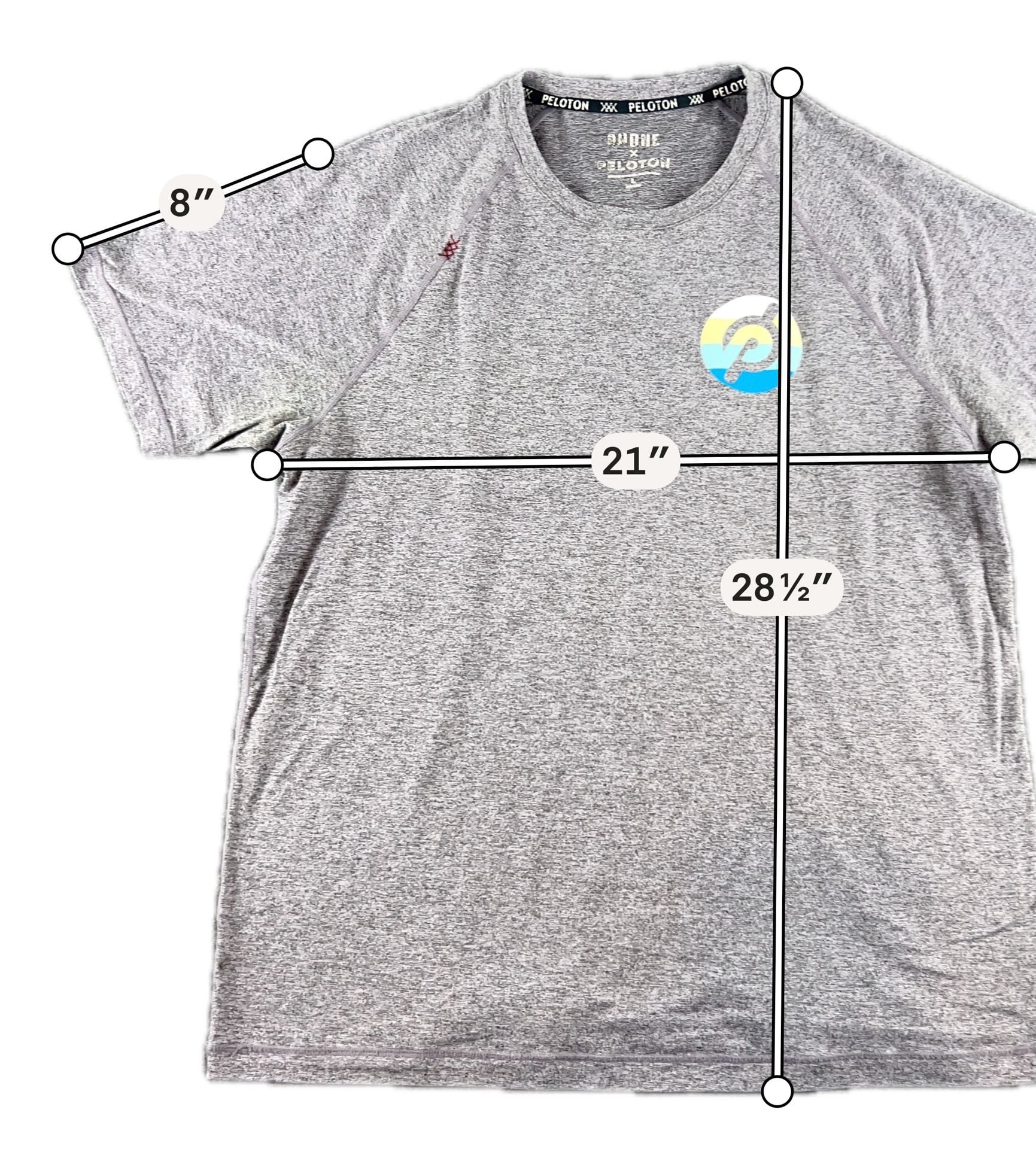 Rhone x Peloton Reign Short Sleeve Tech Shirt Size L Gray 8