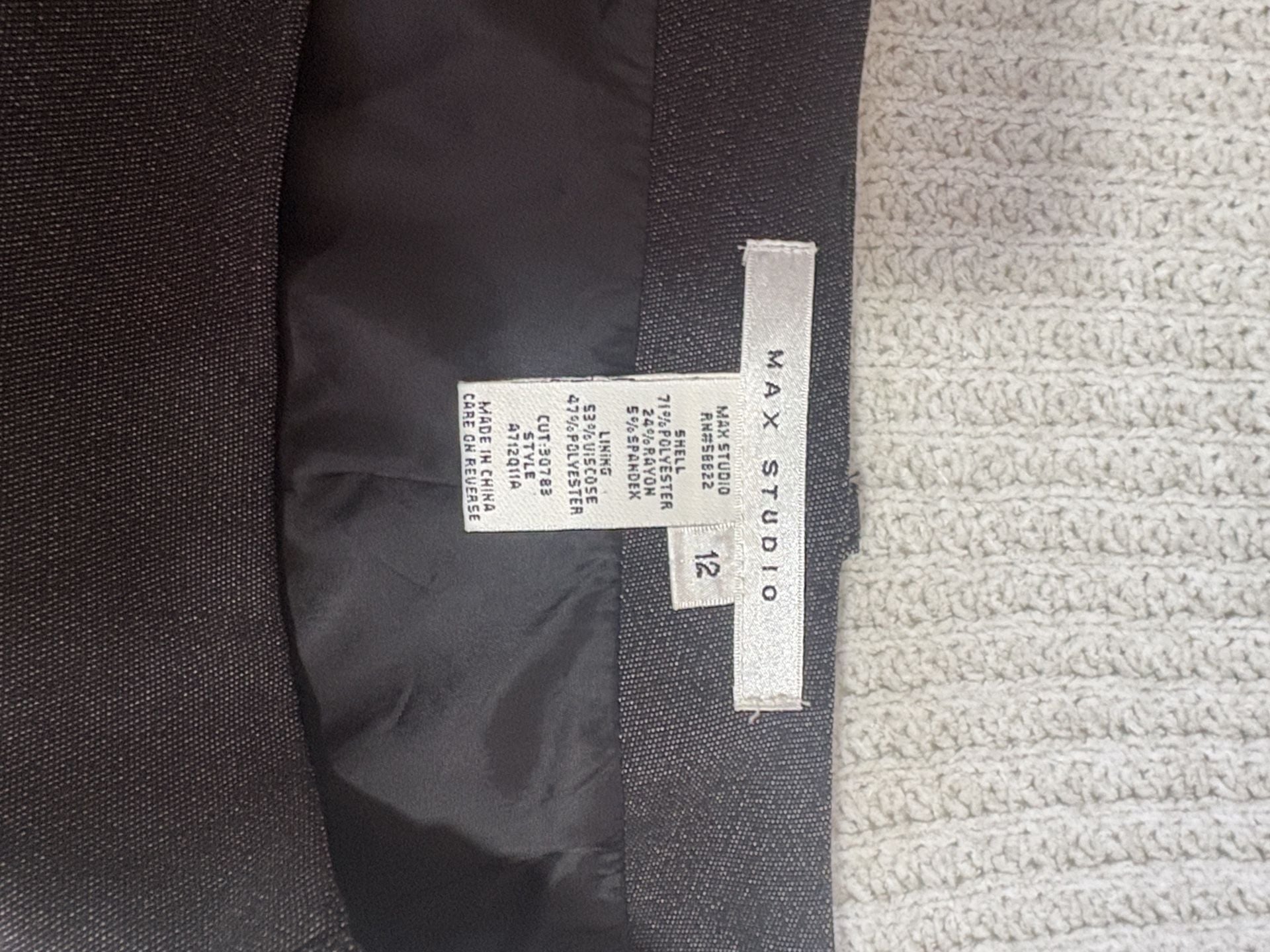 Max Studio Pencil Skirt Size 12 Black Lined Business Casual 6