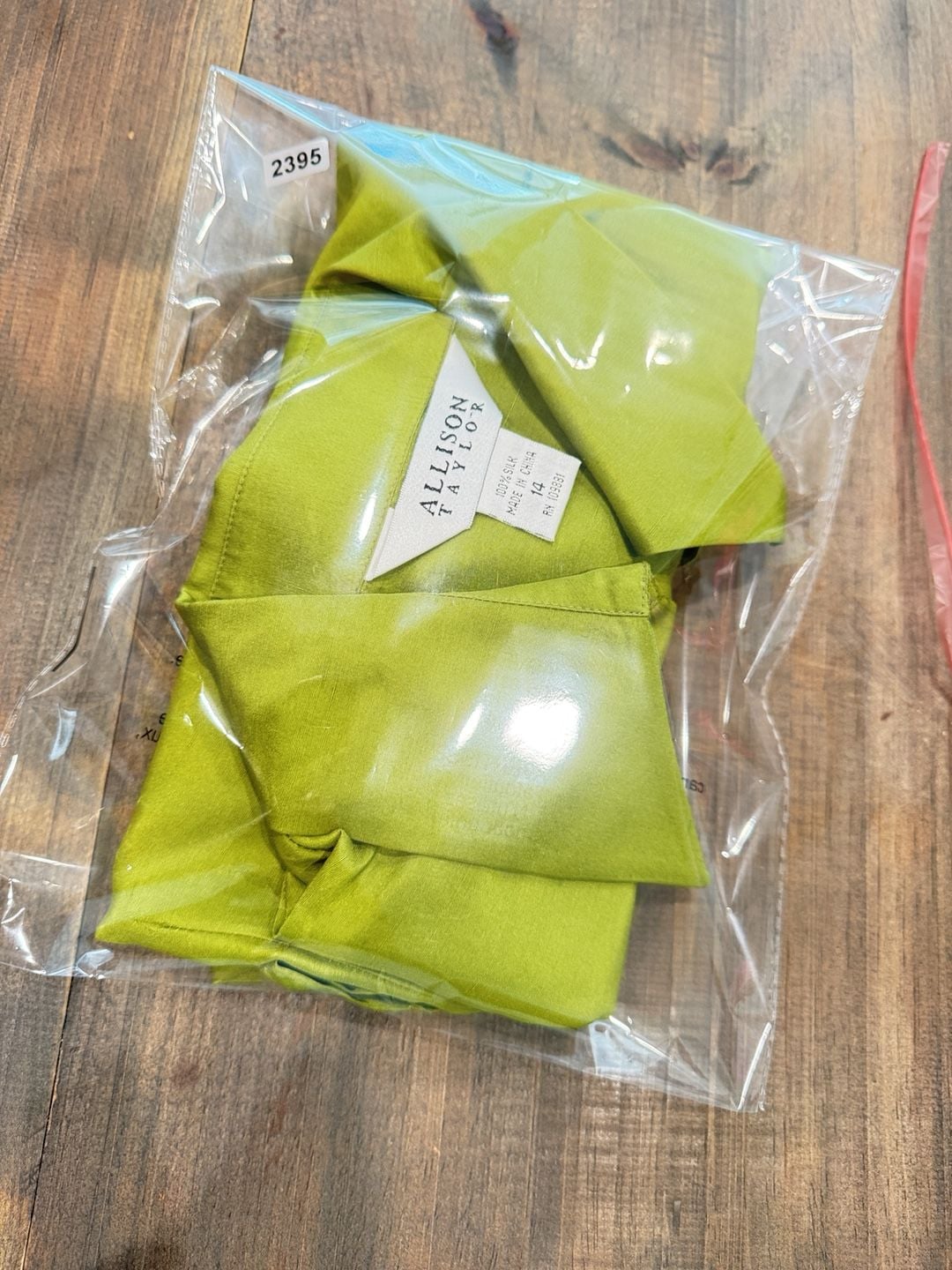 Allison Taylor Silk Wrap Blouse Size 14 Green Buckle 9
