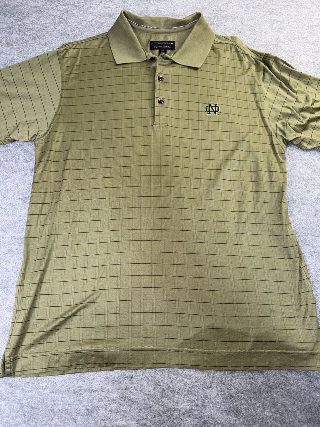 Cutter & Buck Signature Collection Polo Shirt Size M Green Notre Dame 2